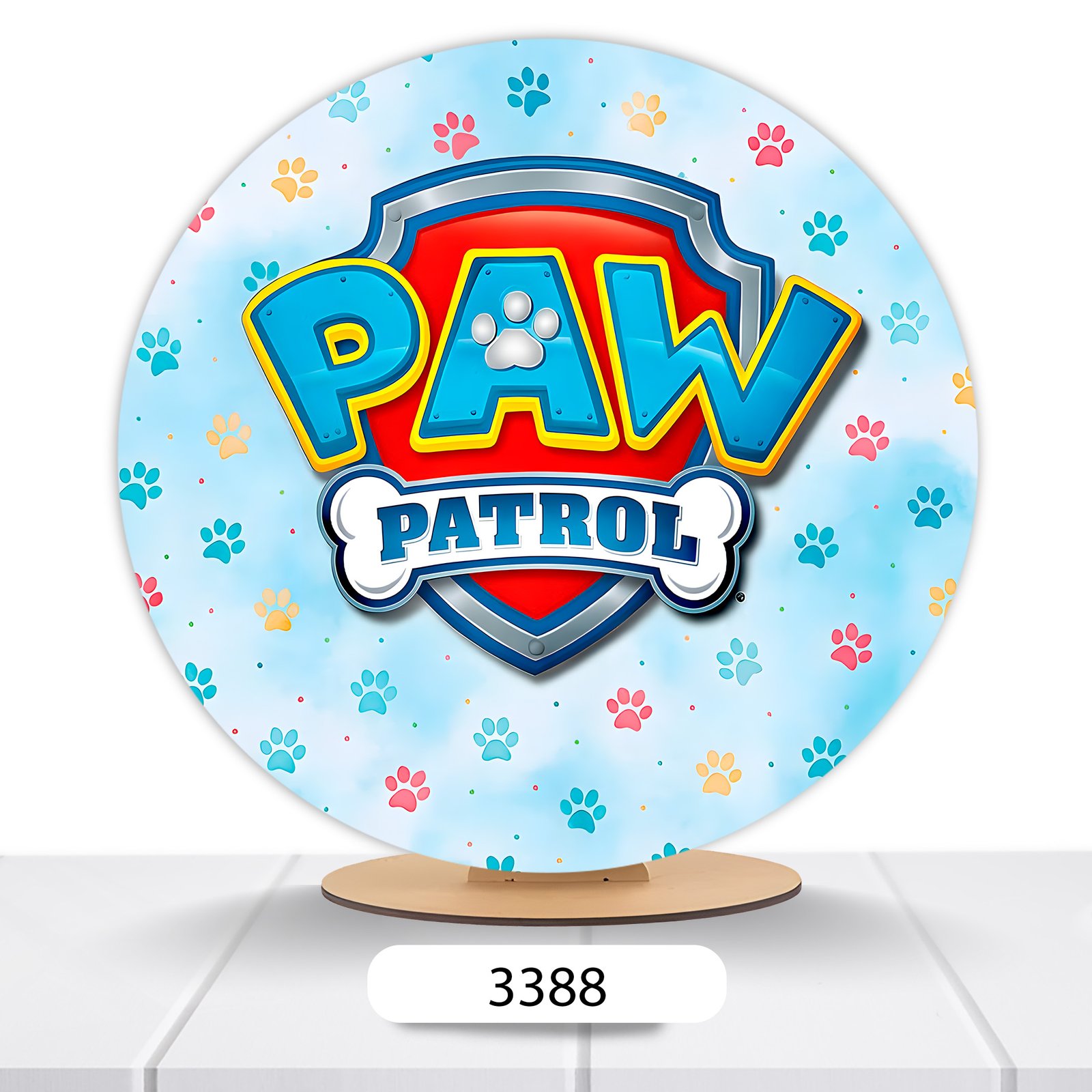 Painel Redondo Patrulha Canina 50x50cm - Imagem 5