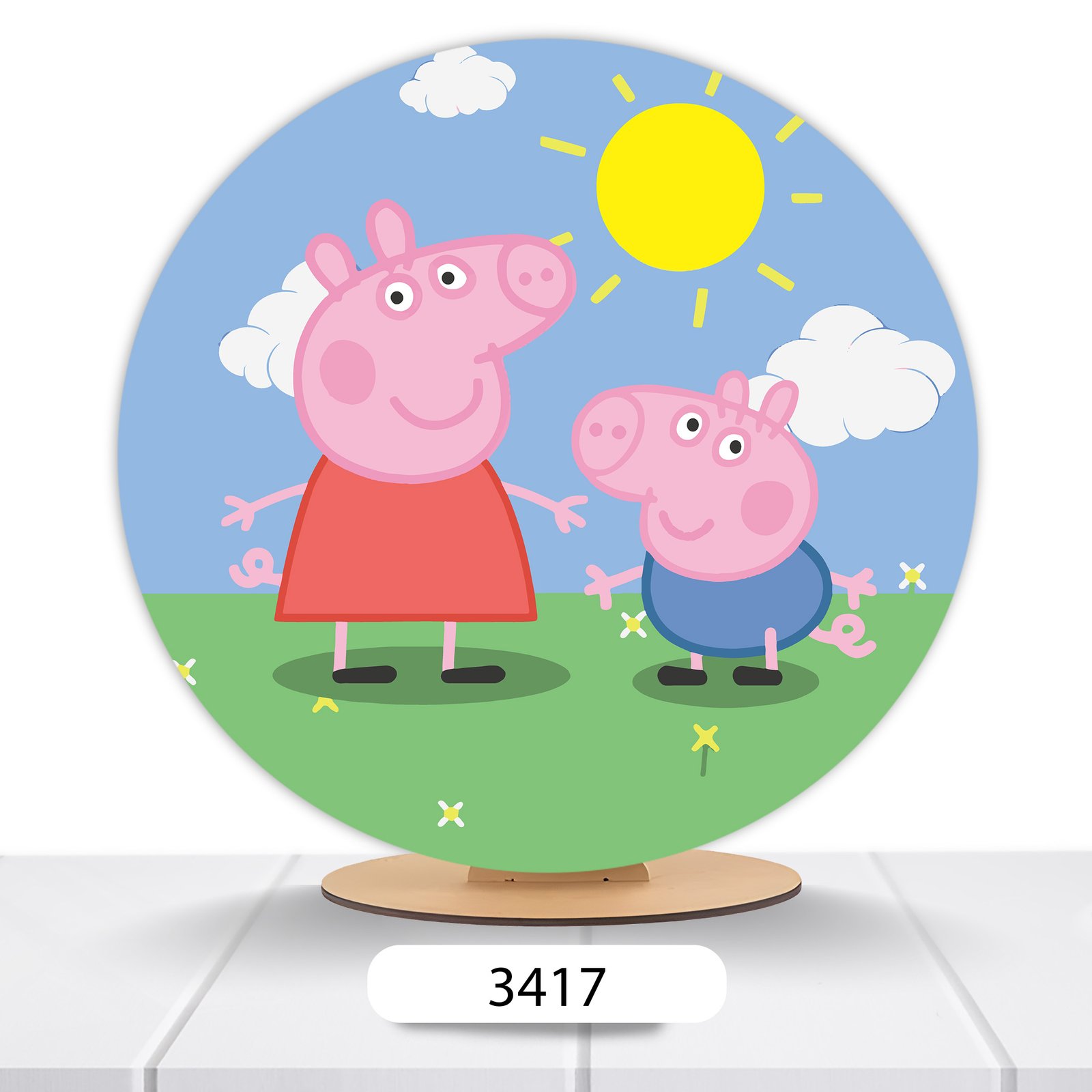 Painel Redondo Peppa Pig 50x50cm - Imagem 11