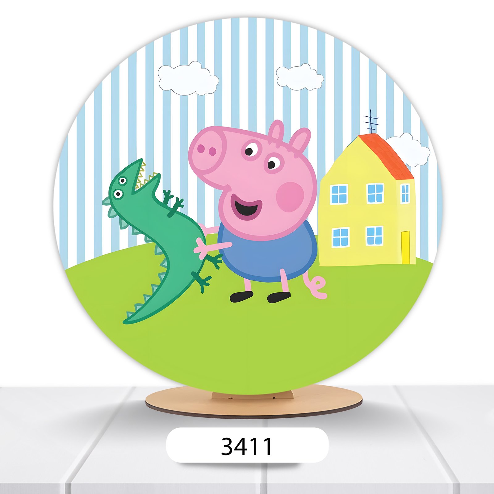 Painel Redondo Peppa Pig 50x50cm - Imagem 6
