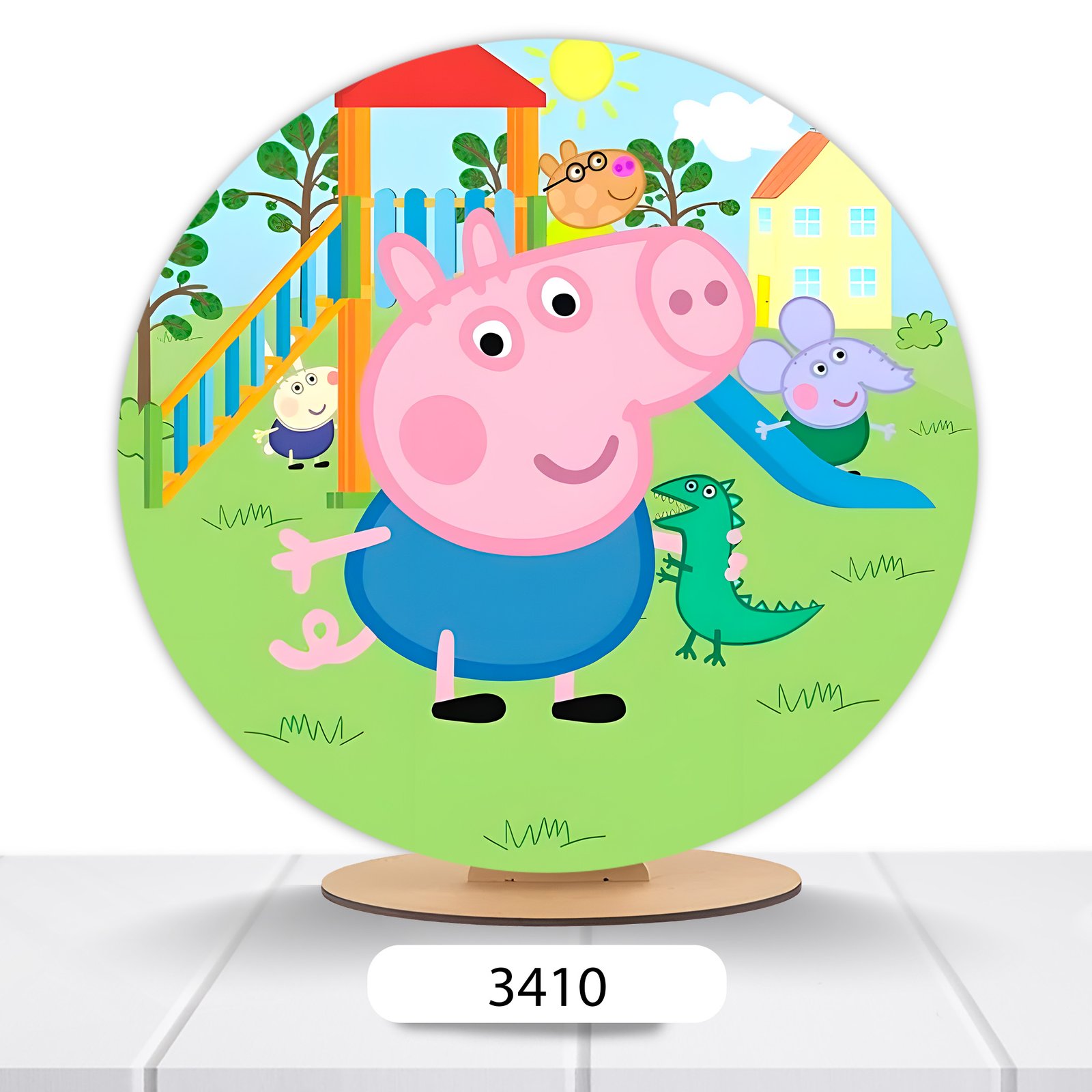 Painel Redondo Peppa Pig 50x50cm - Imagem 5