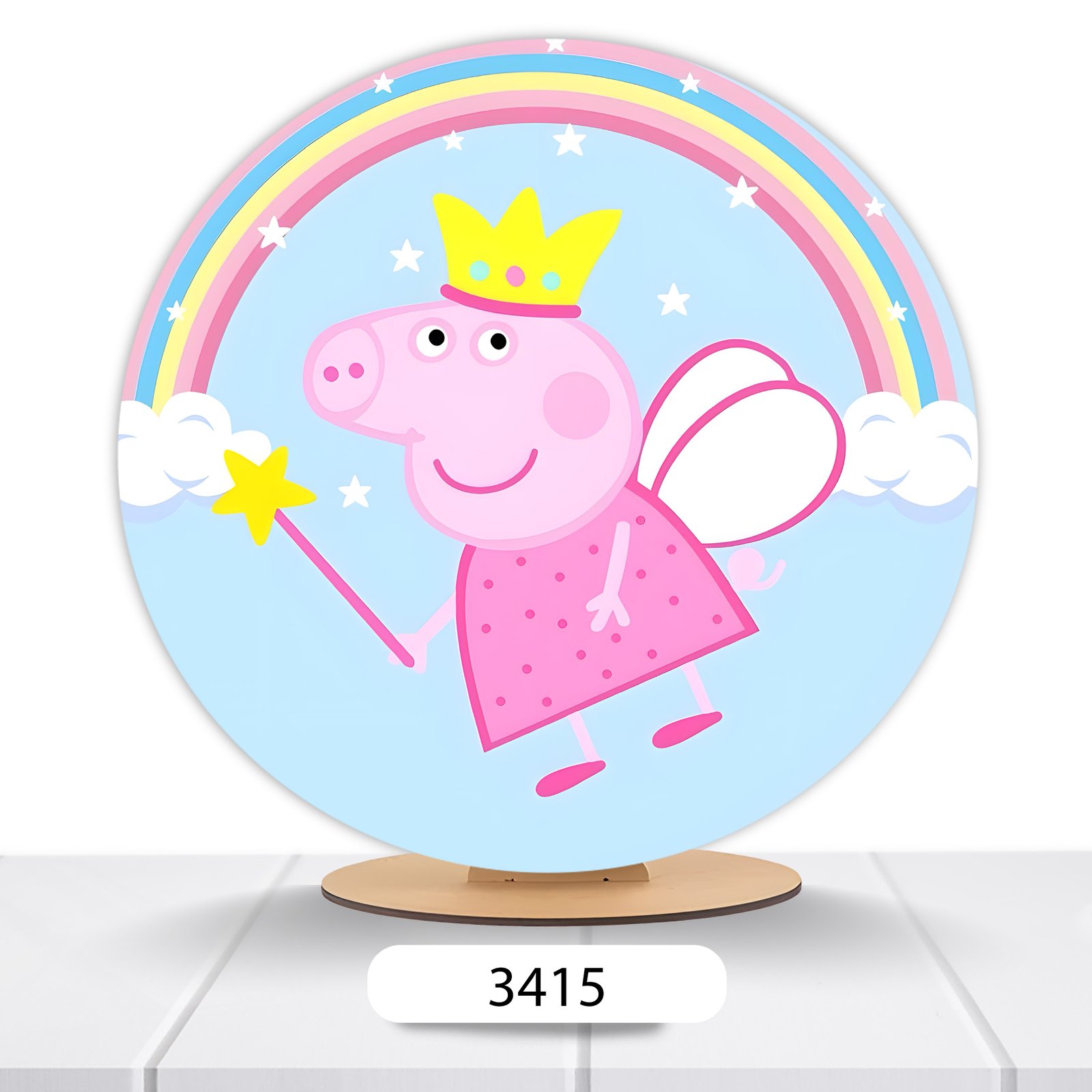 Painel Redondo Peppa Pig 50x50cm - Imagem 9