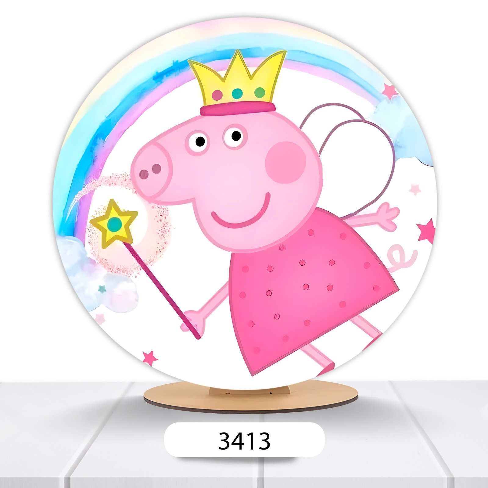 Painel Redondo Peppa Pig 50x50cm - Imagem 7
