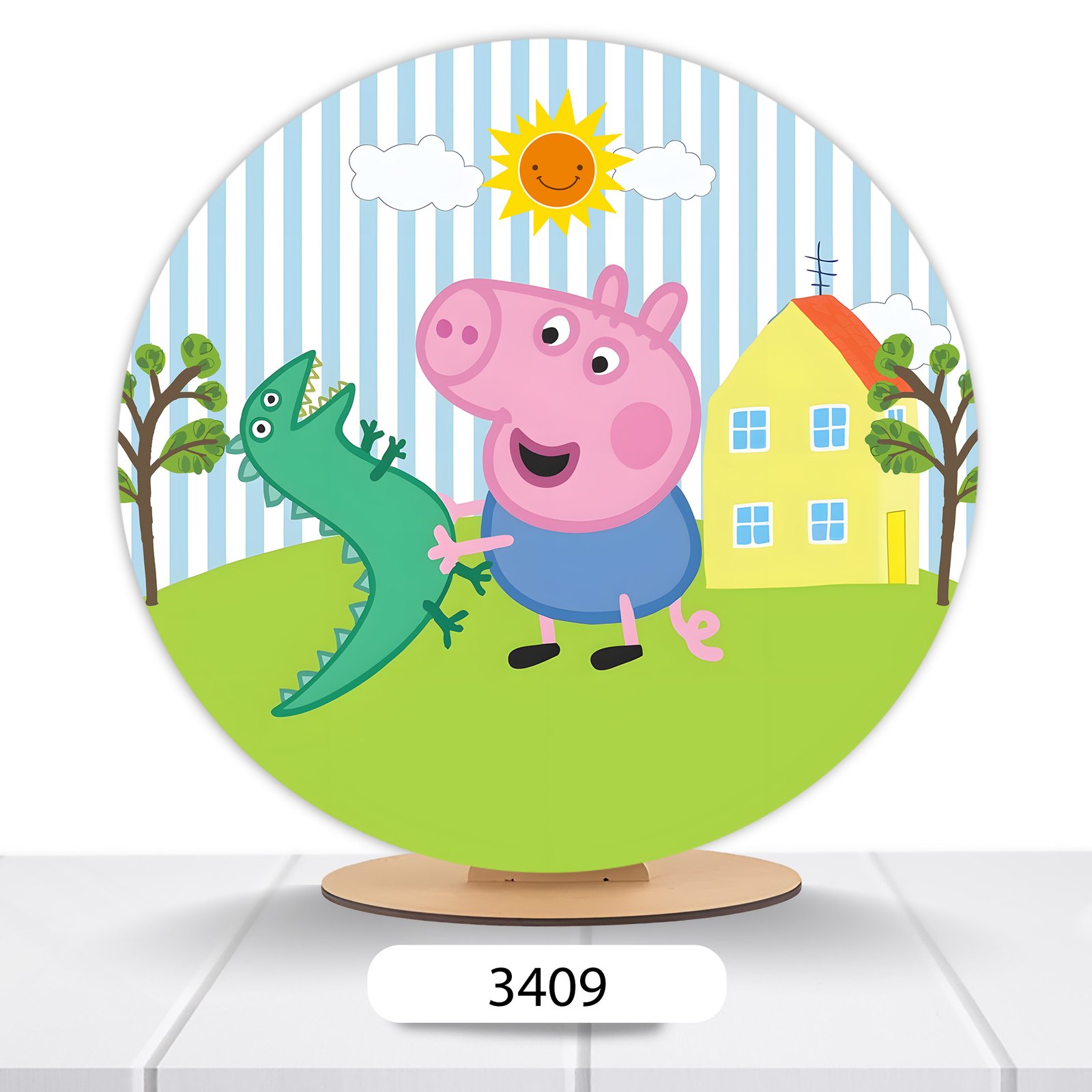 Painel Redondo Peppa Pig 50x50cm - Imagem 4
