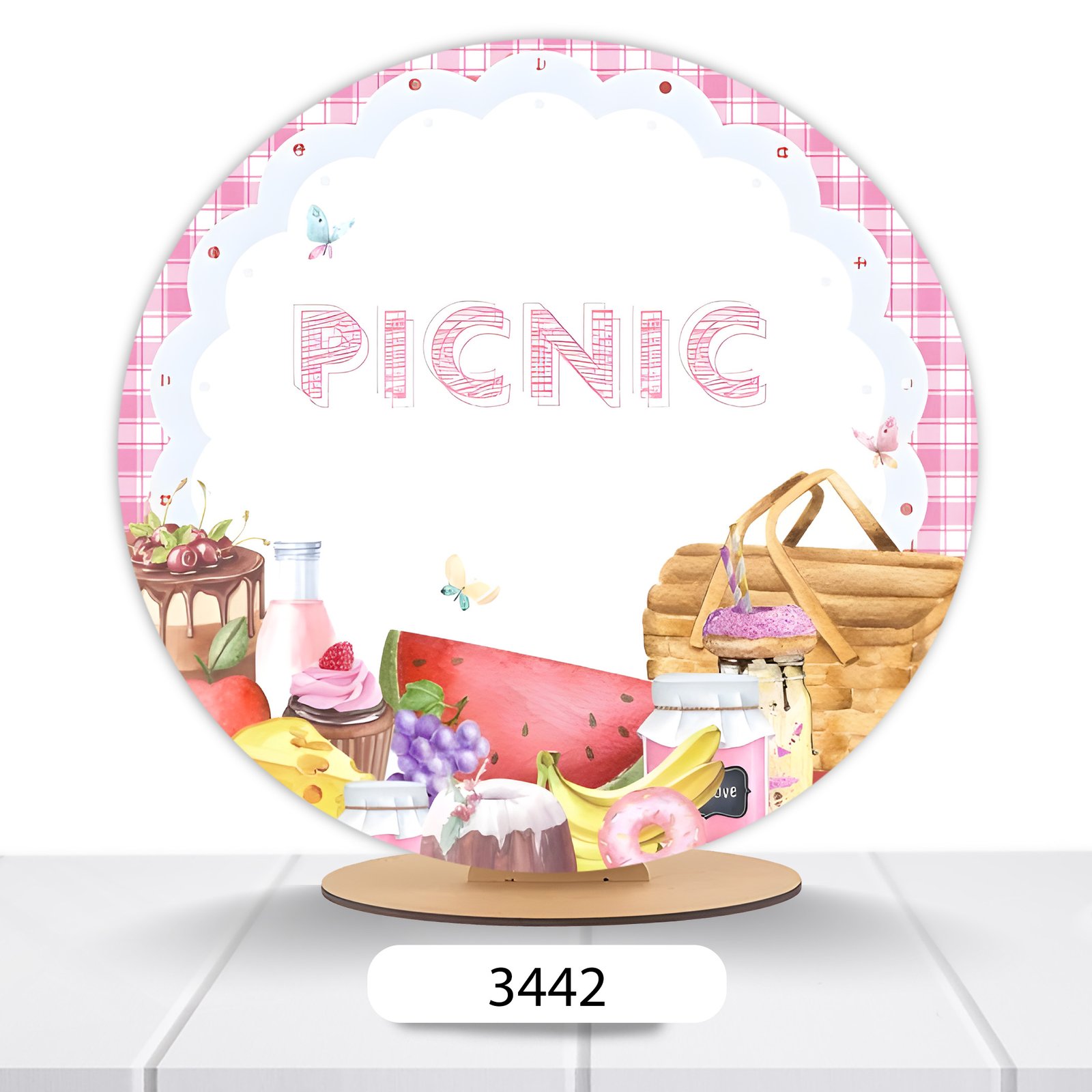 Painel Redondo Picnic 50x50cm - Imagem 3