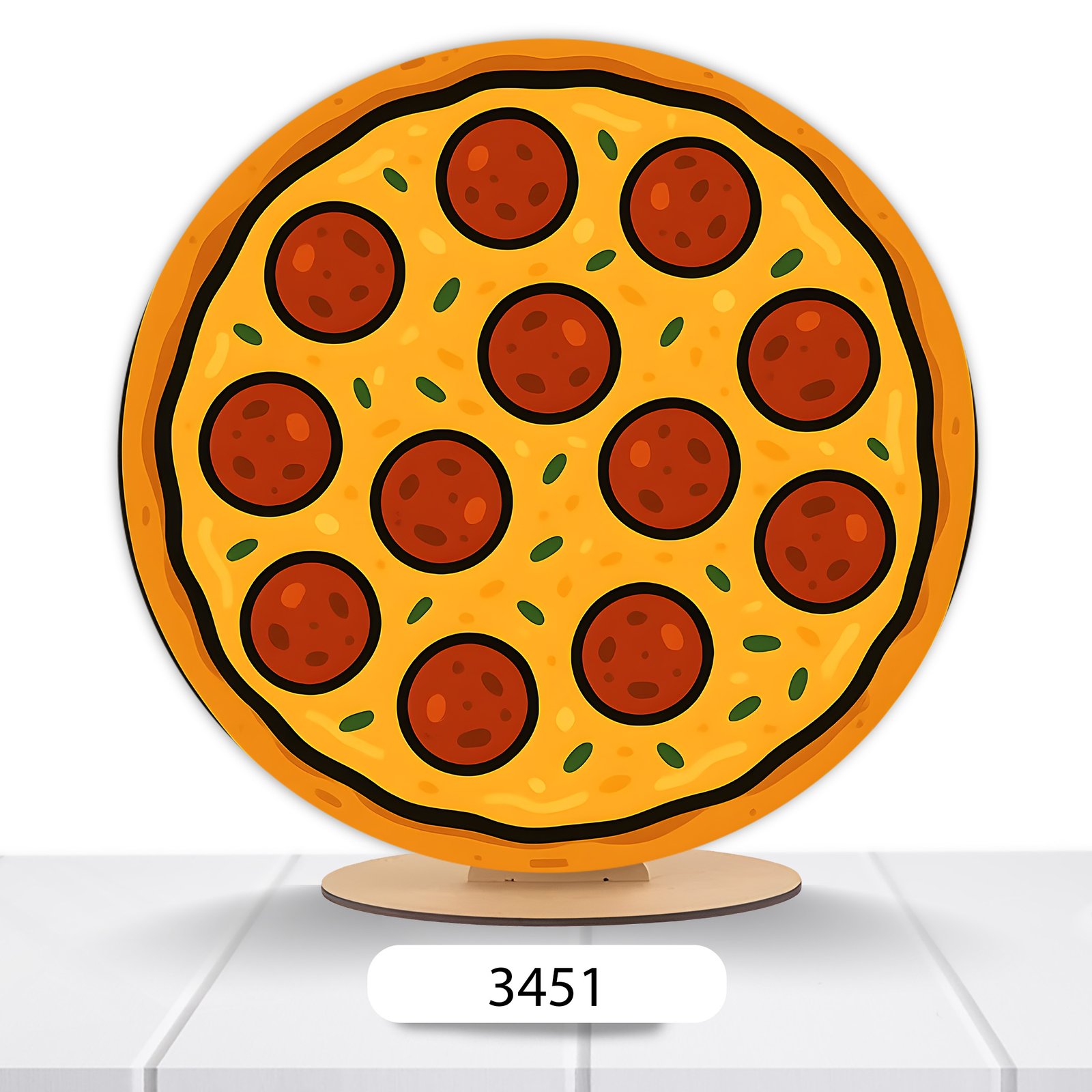Painel Redondo Pizza 50x50cm
