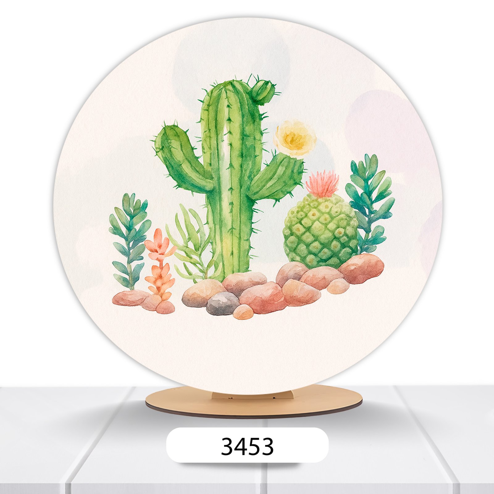 Painel Redondo Plantas 50x50cm