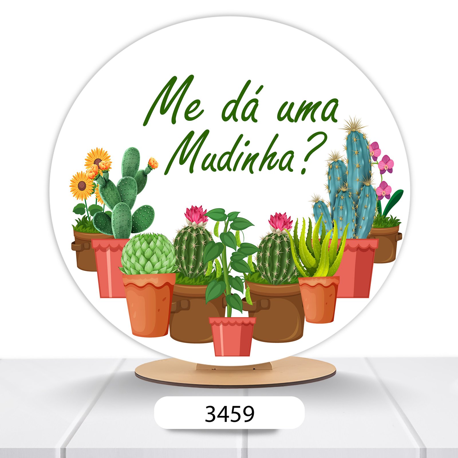 Painel Redondo Plantas 50x50cm - Imagem 7