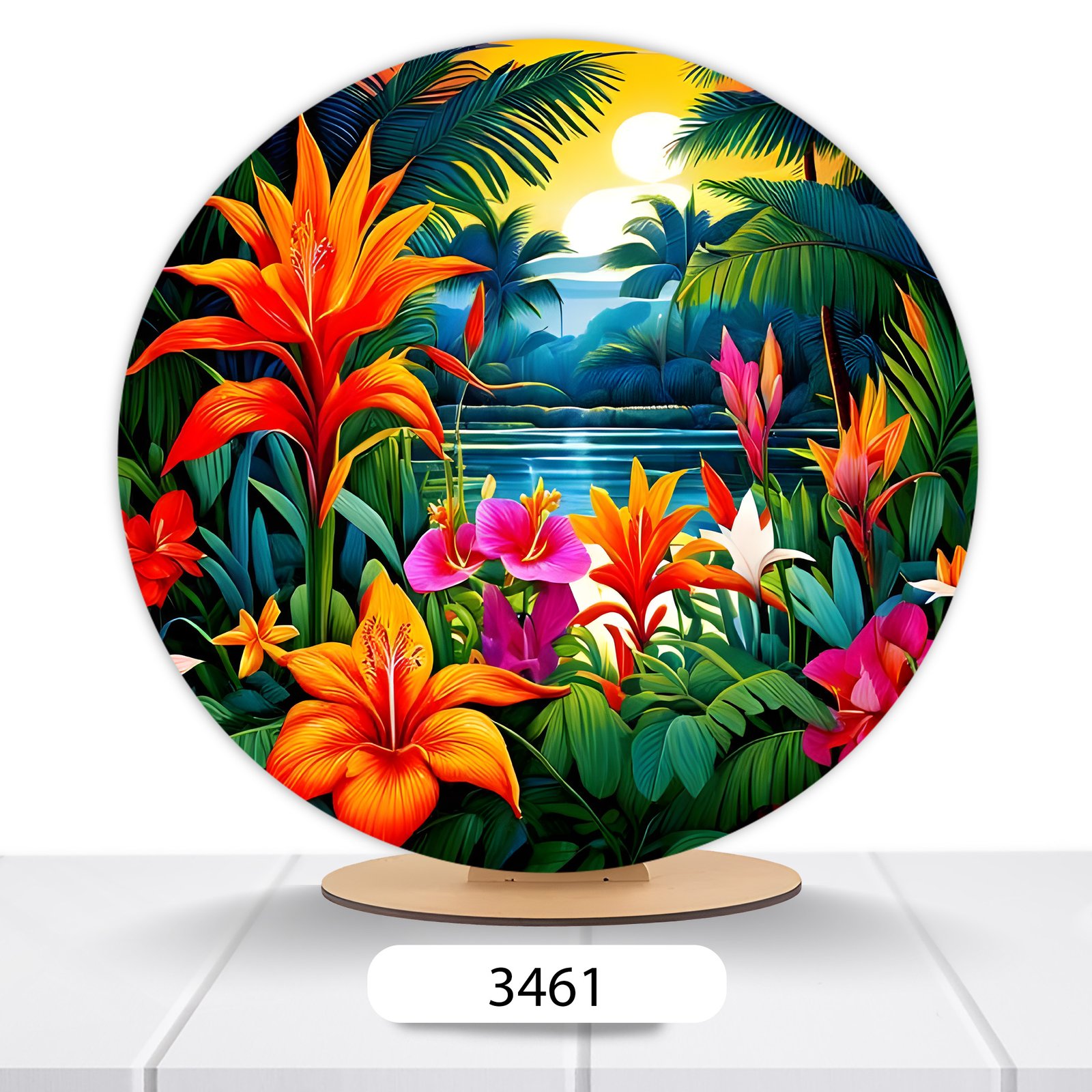 Painel Redondo Plantas 50x50cm - Imagem 9