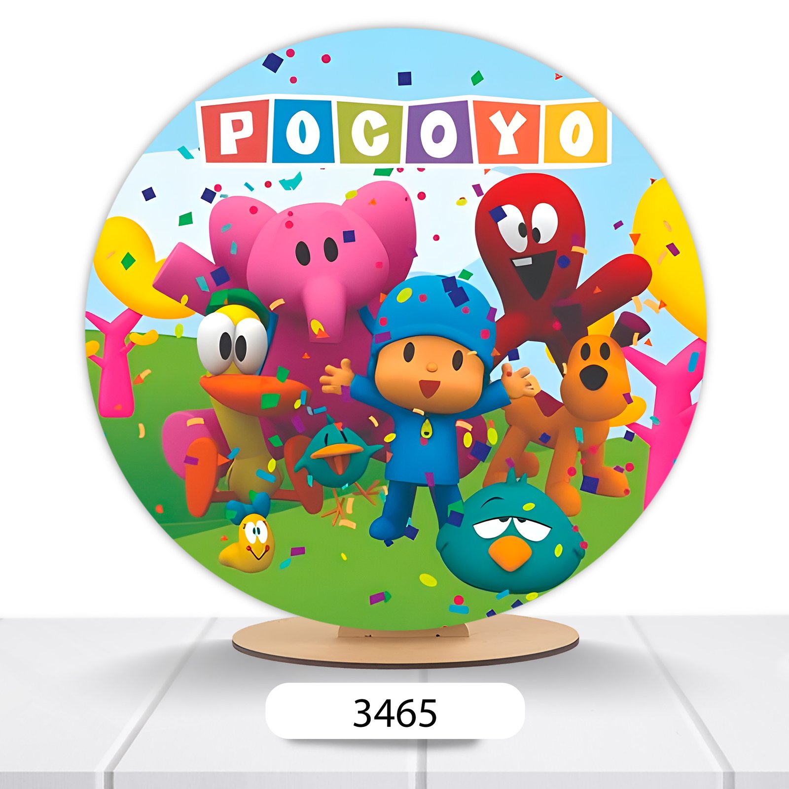 Painel Redondo pocoyo 50x50cm - Imagem 2