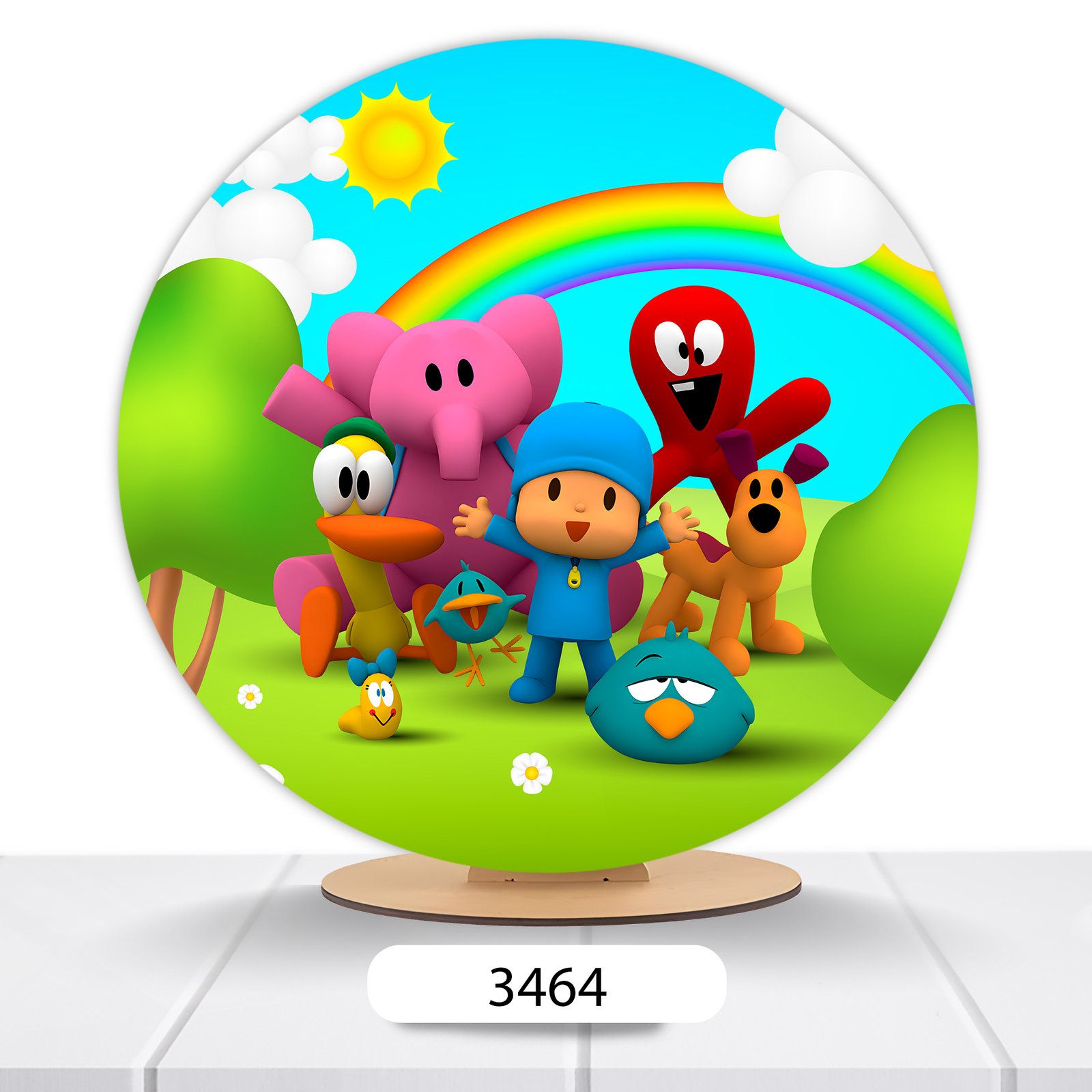 Painel Redondo pocoyo 50x50cm