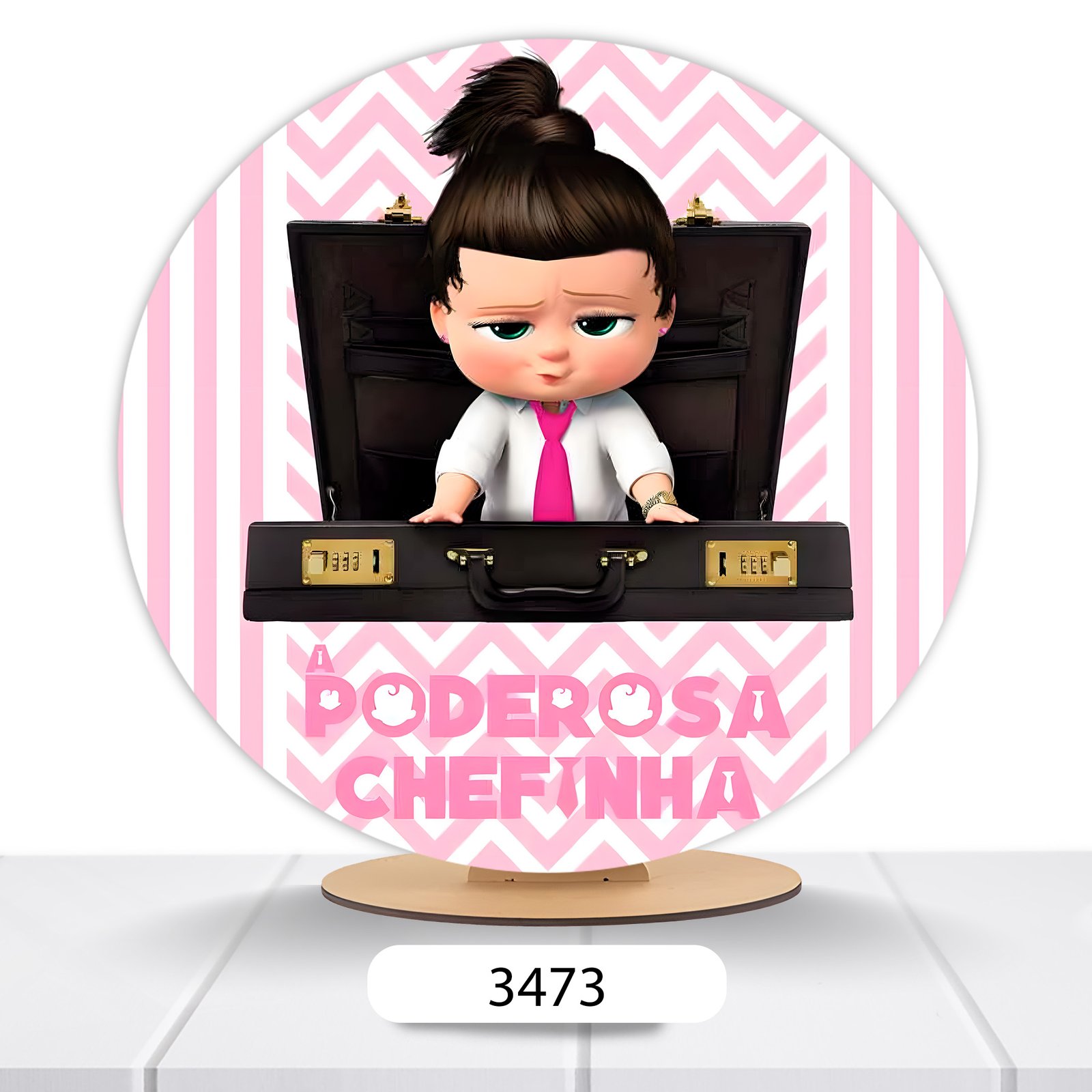 Painel Redondo O Poderoso Chefinho 50x50cm - Imagem 7
