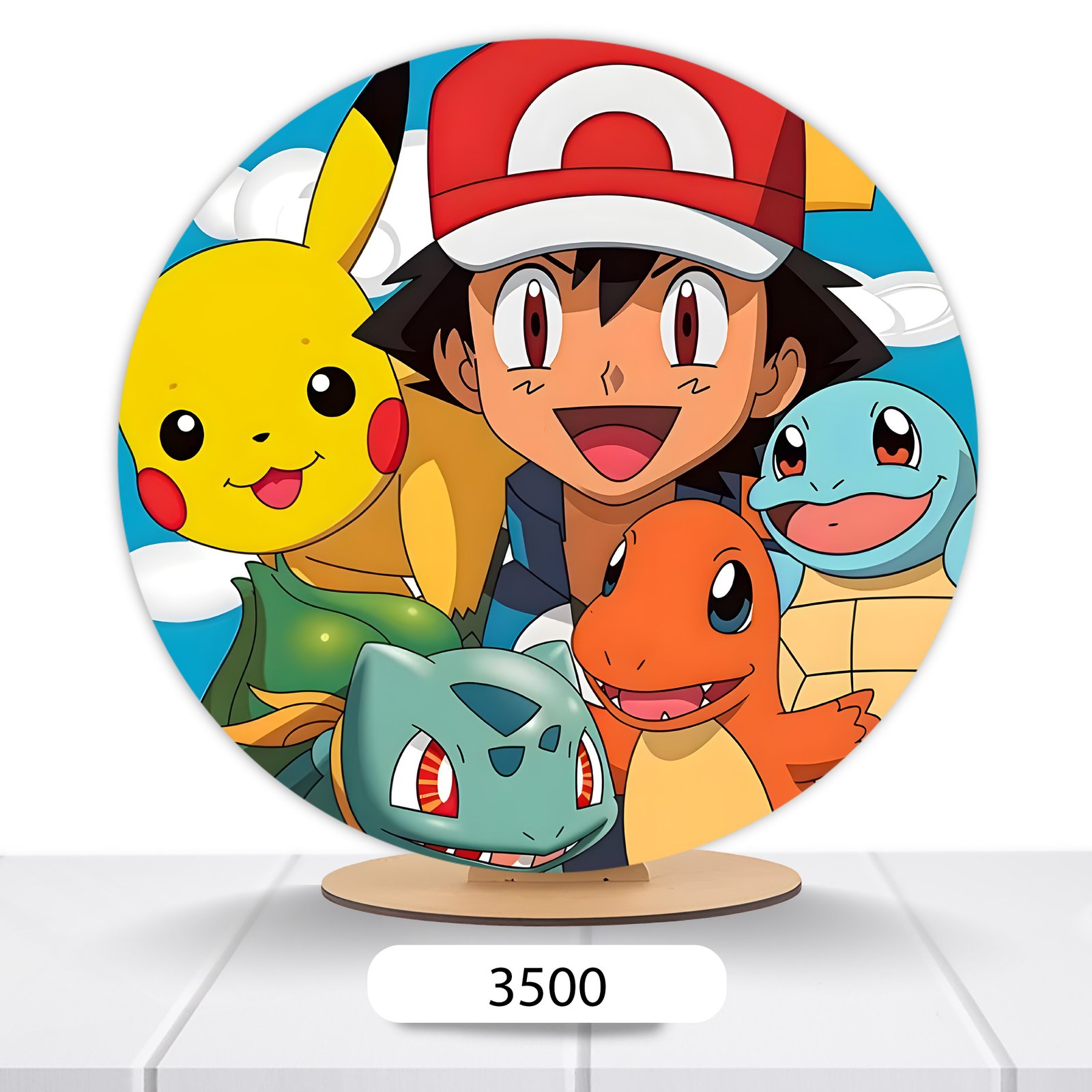 Painel Redondo Pokemon 50x50cm - Imagem 10