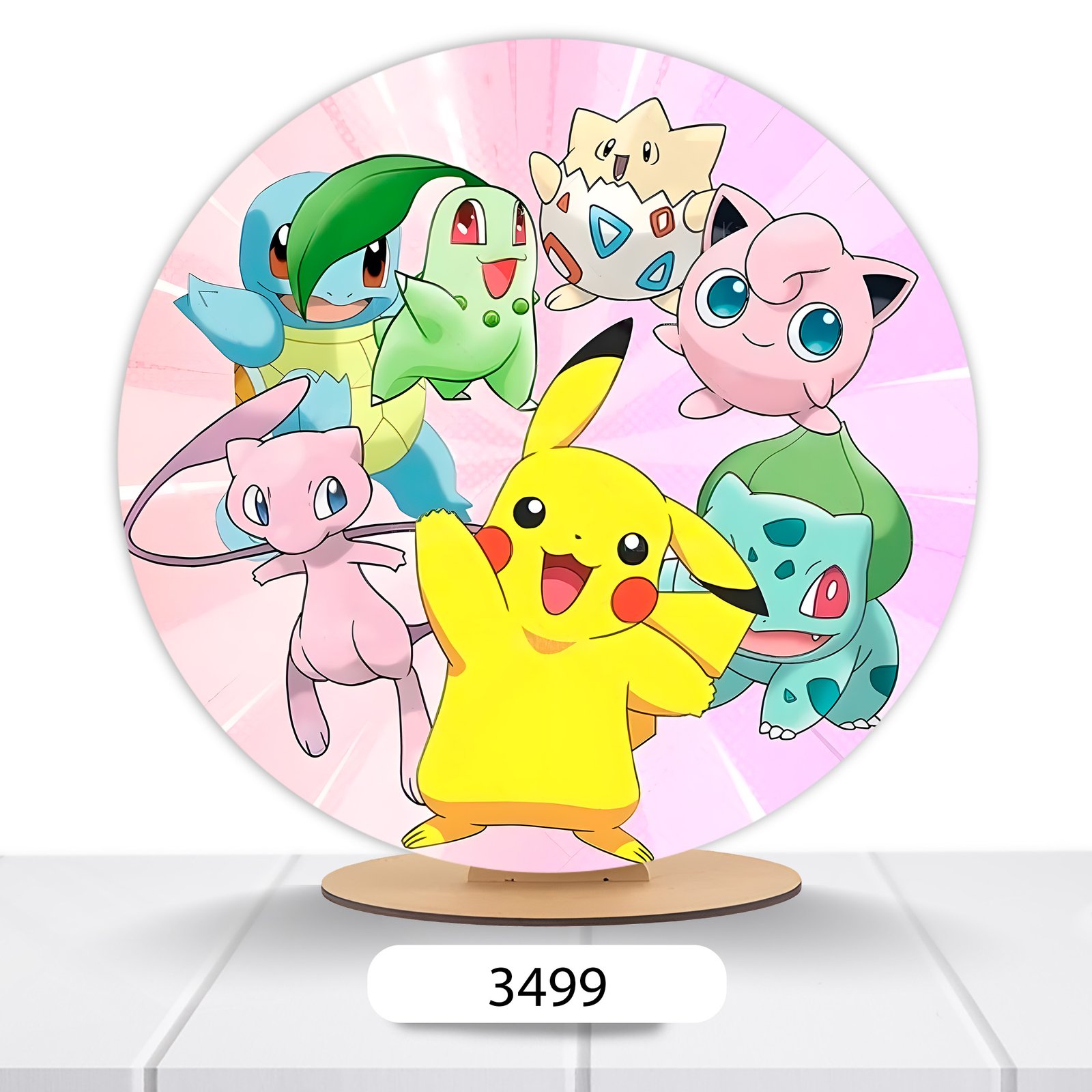 Painel Redondo Pokemon 50x50cm - Imagem 9