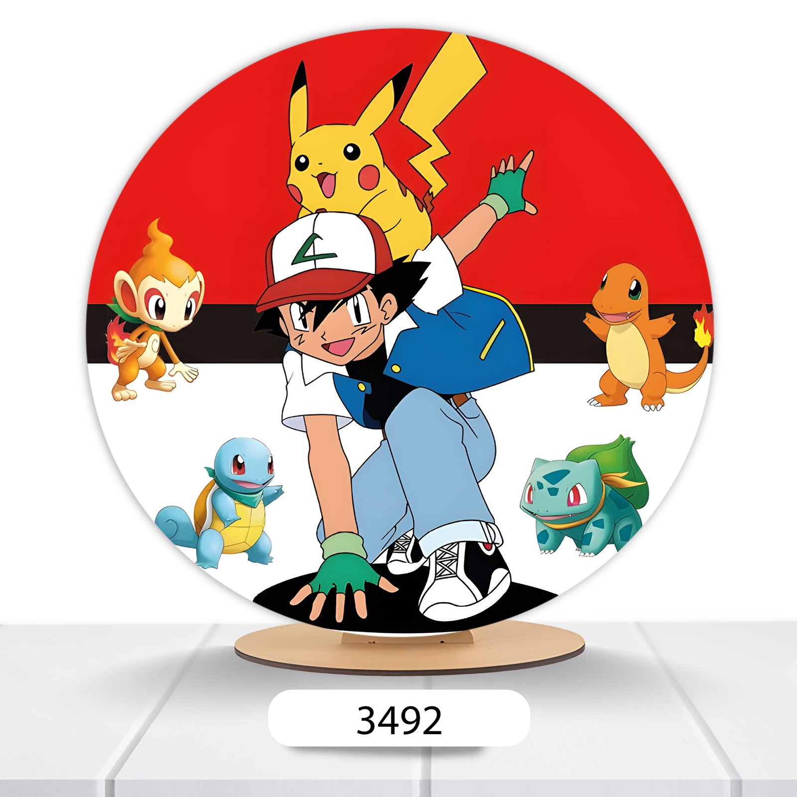Painel Redondo Pokemon 50x50cm - Imagem 2