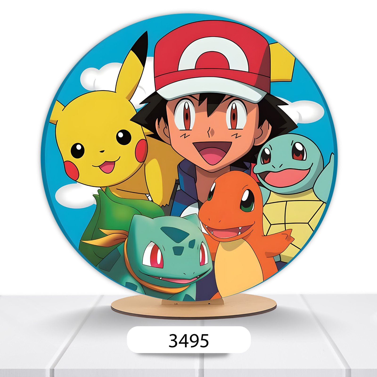 Painel Redondo Pokemon 50x50cm - Imagem 5