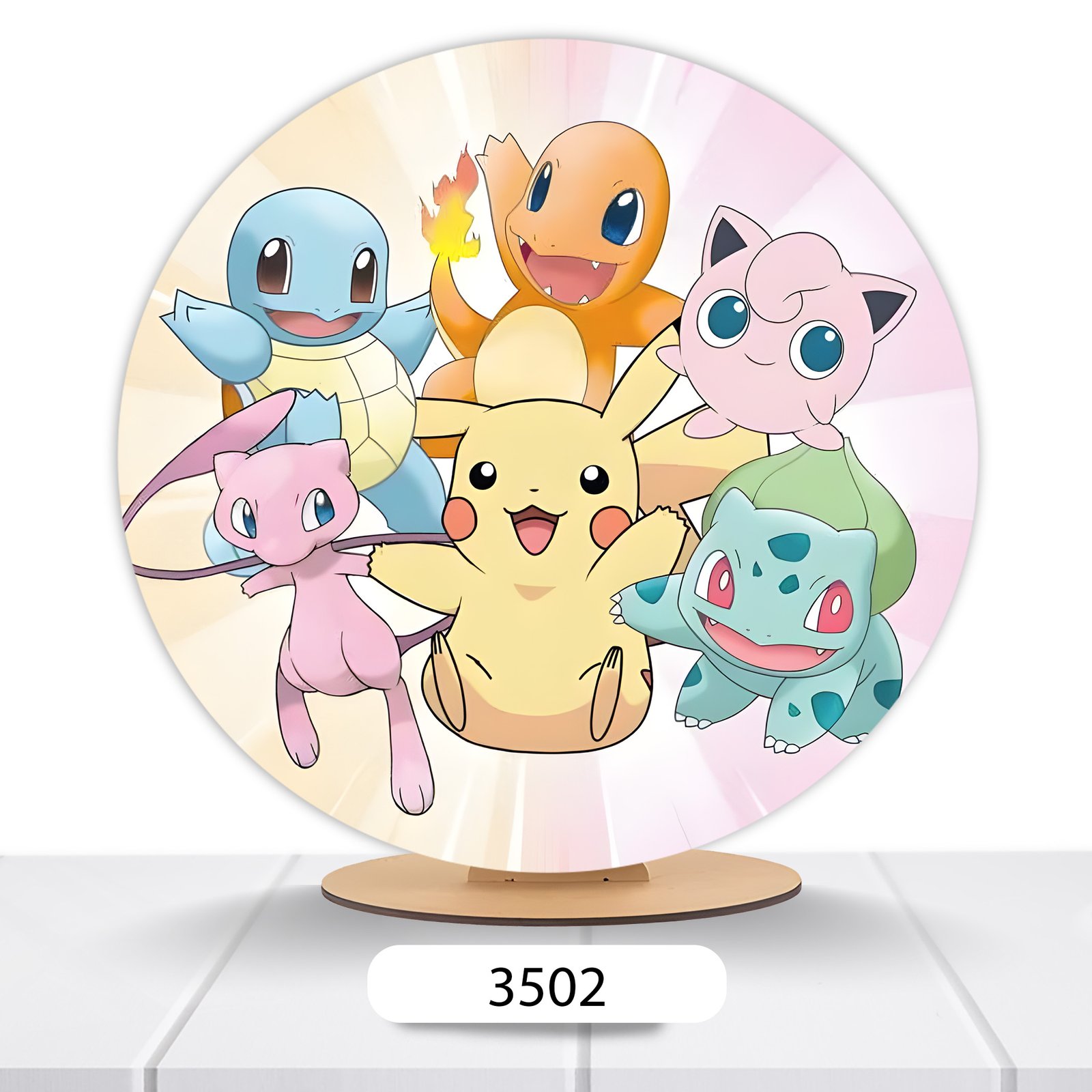 Painel Redondo Pokemon 50x50cm - Imagem 12