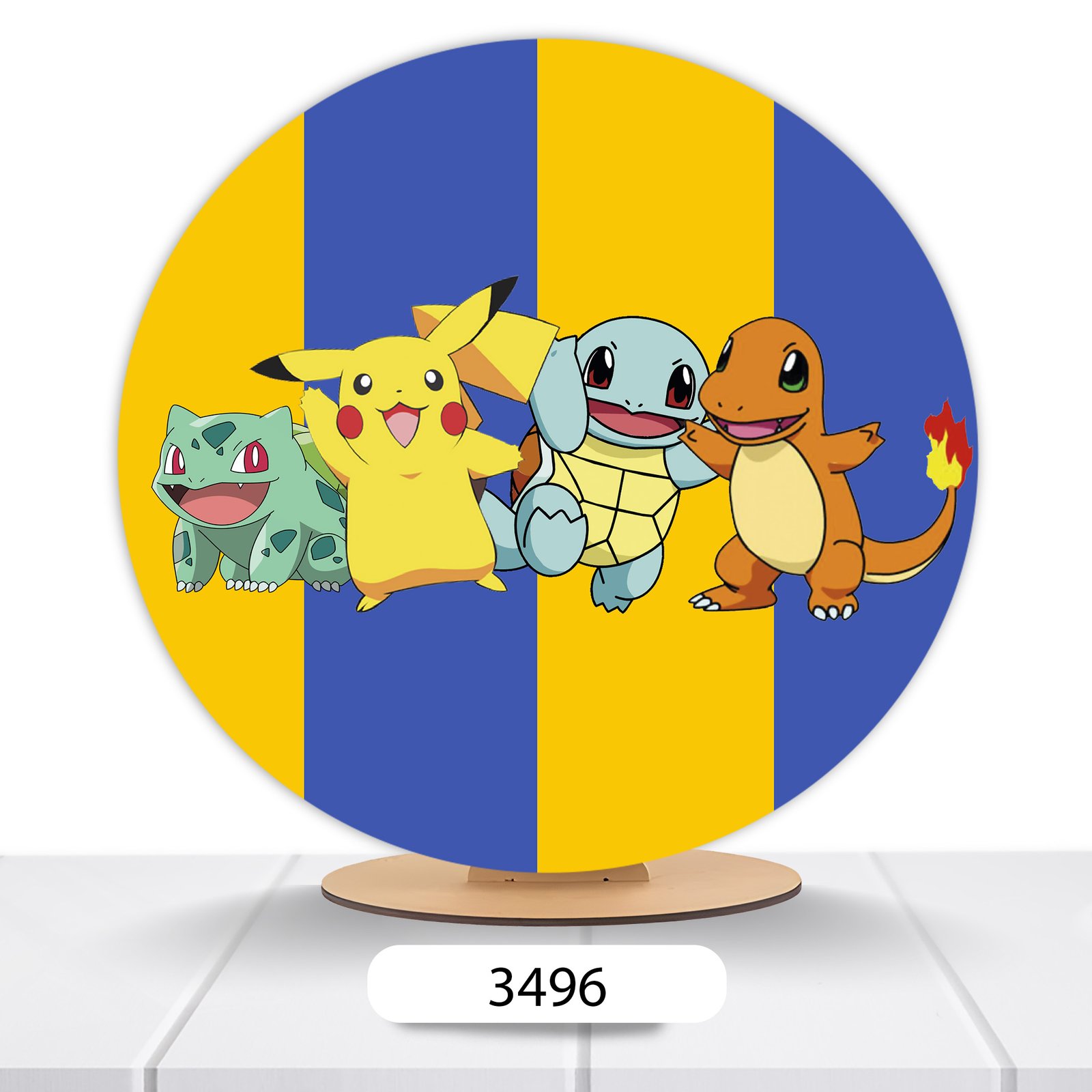 Painel Redondo Pokemon 50x50cm - Imagem 6