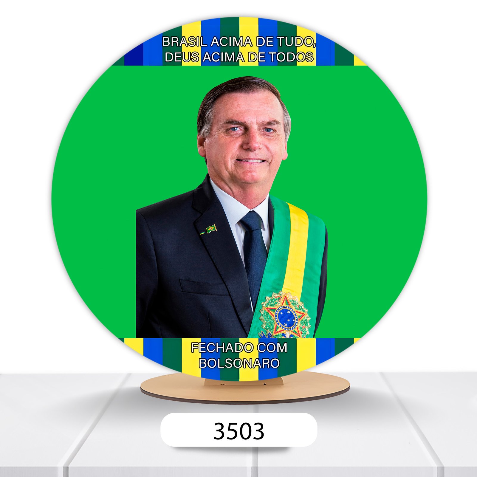 Painel Redondo Política 50x50cm