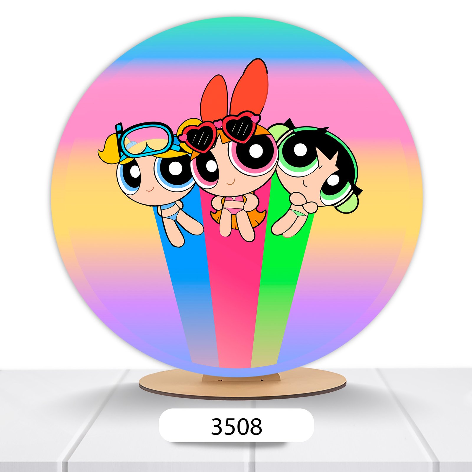 Painel Redondo Pool Party 50x50cm - Imagem 5