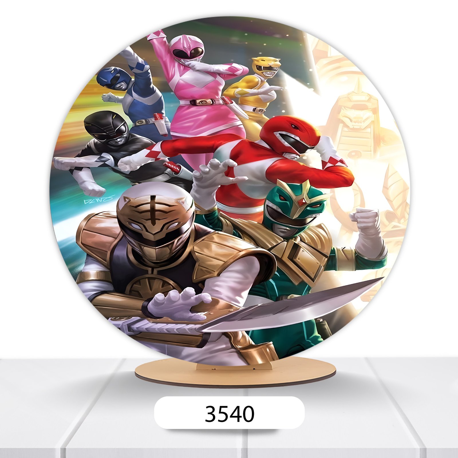 Painel Redondo Power Rangers 50x50cm - Imagem 4