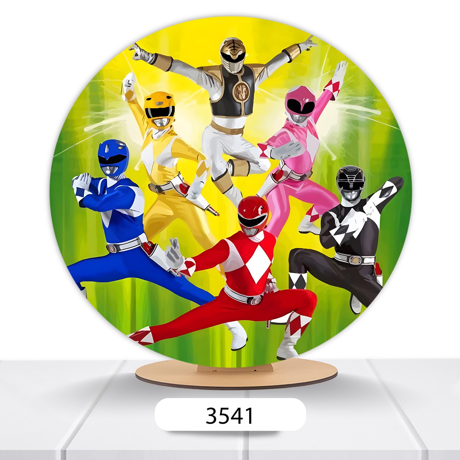 Painel Redondo Power Rangers 50x50cm - Imagem 5