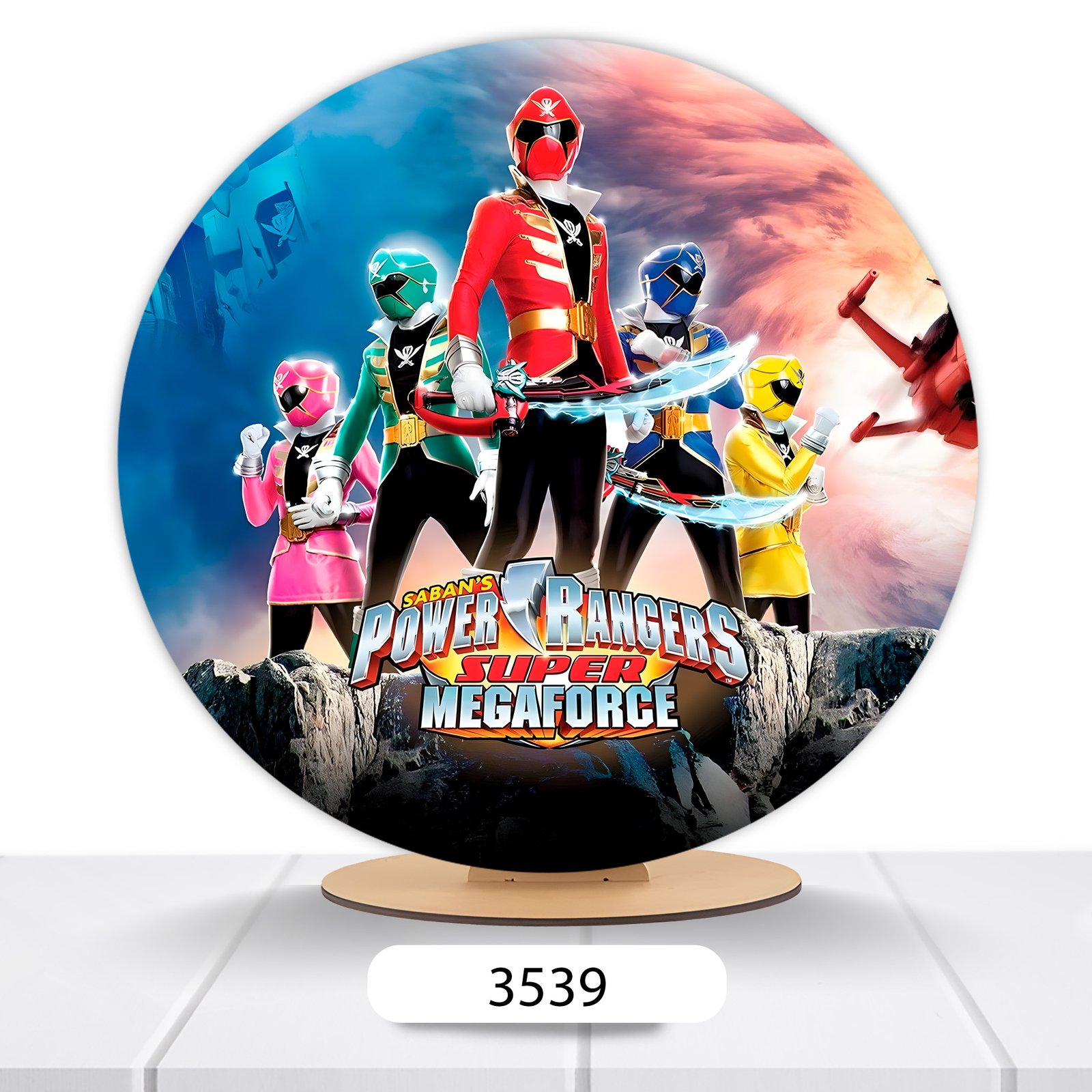Painel Redondo Power Rangers 50x50cm - Imagem 3