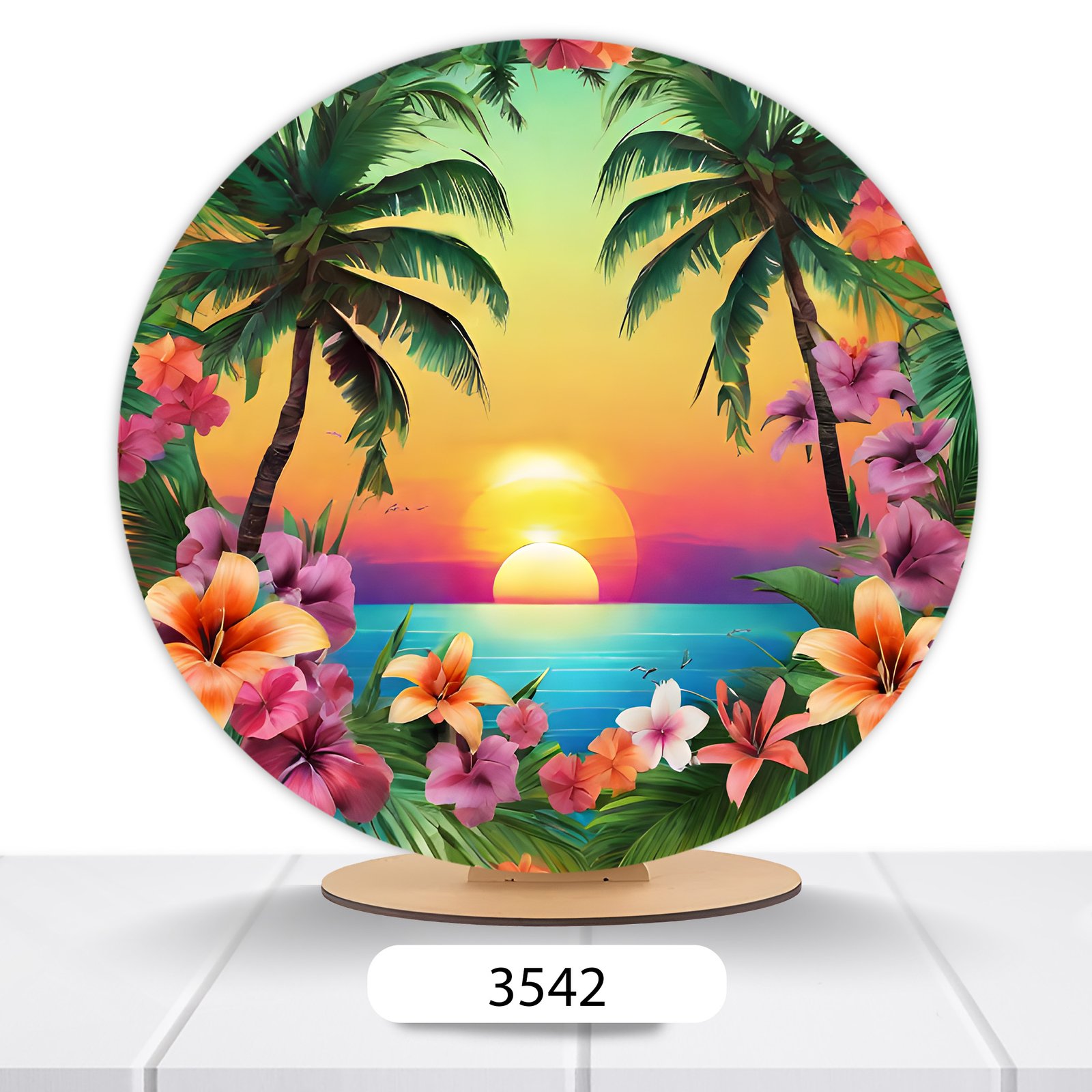 Painel Redondo Praia 50x50cm