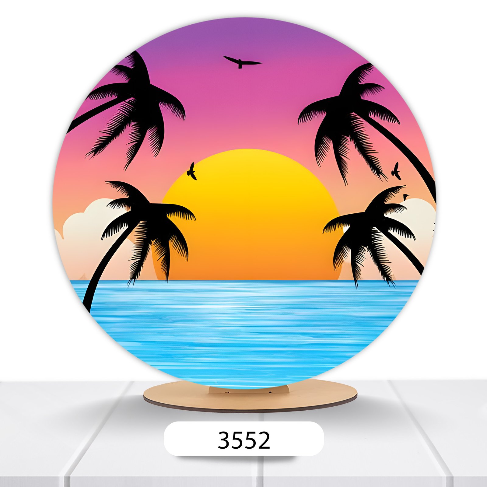 Painel Redondo Praia 50x50cm - Imagem 11