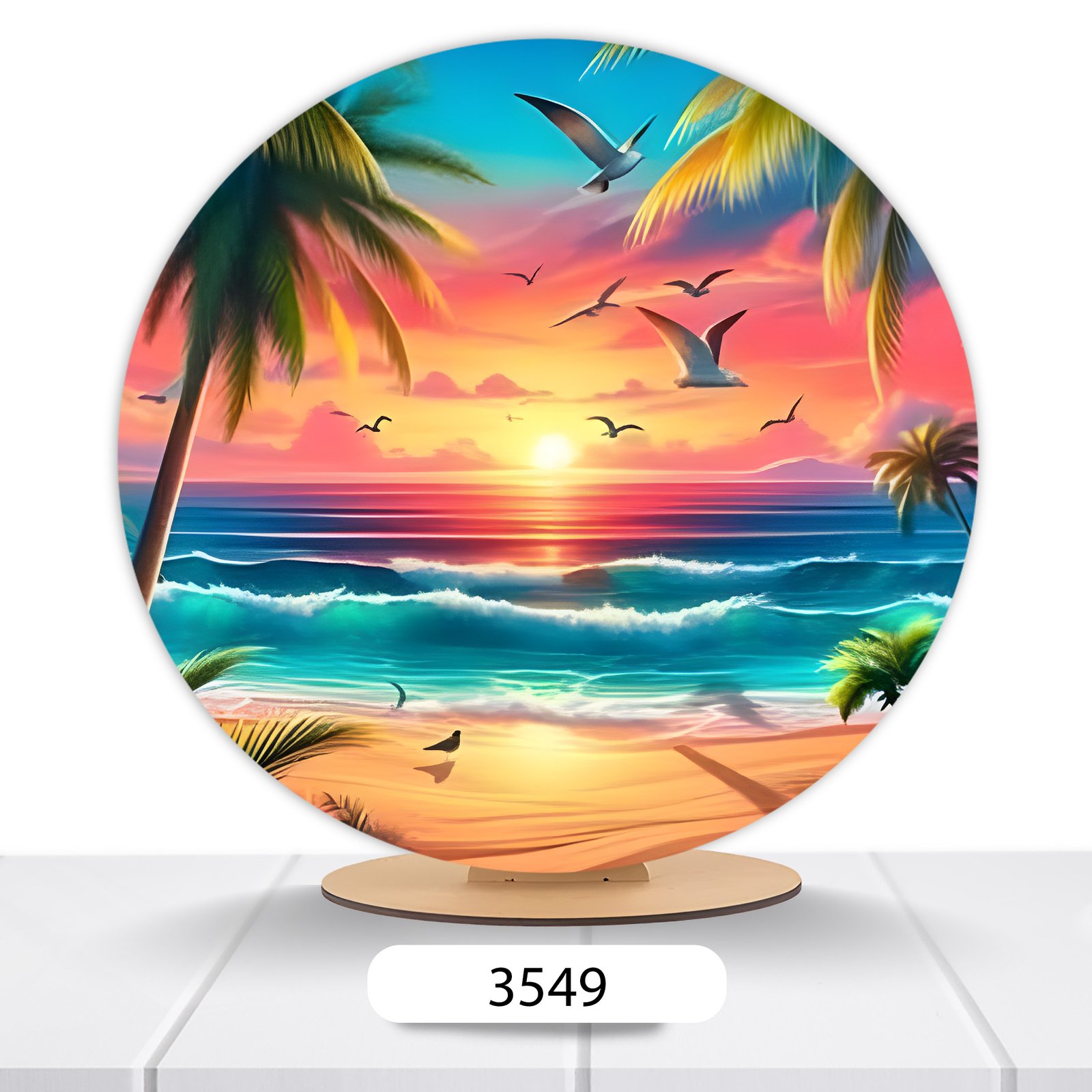 Painel Redondo Praia 50x50cm - Imagem 8
