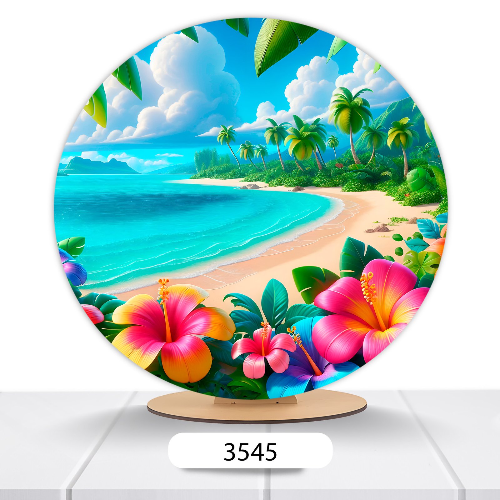 Painel Redondo Praia 50x50cm - Imagem 4