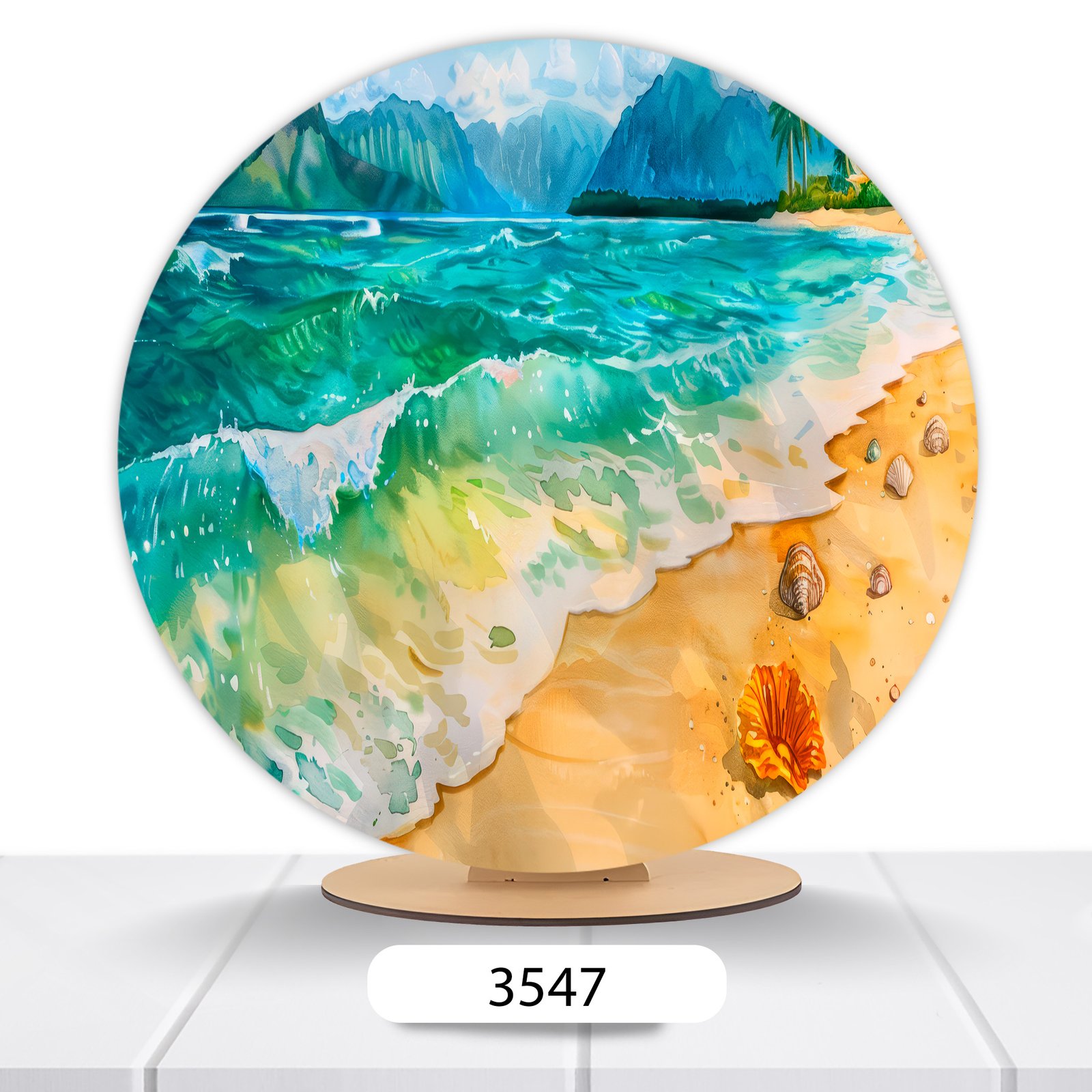 Painel Redondo Praia 50x50cm - Imagem 6