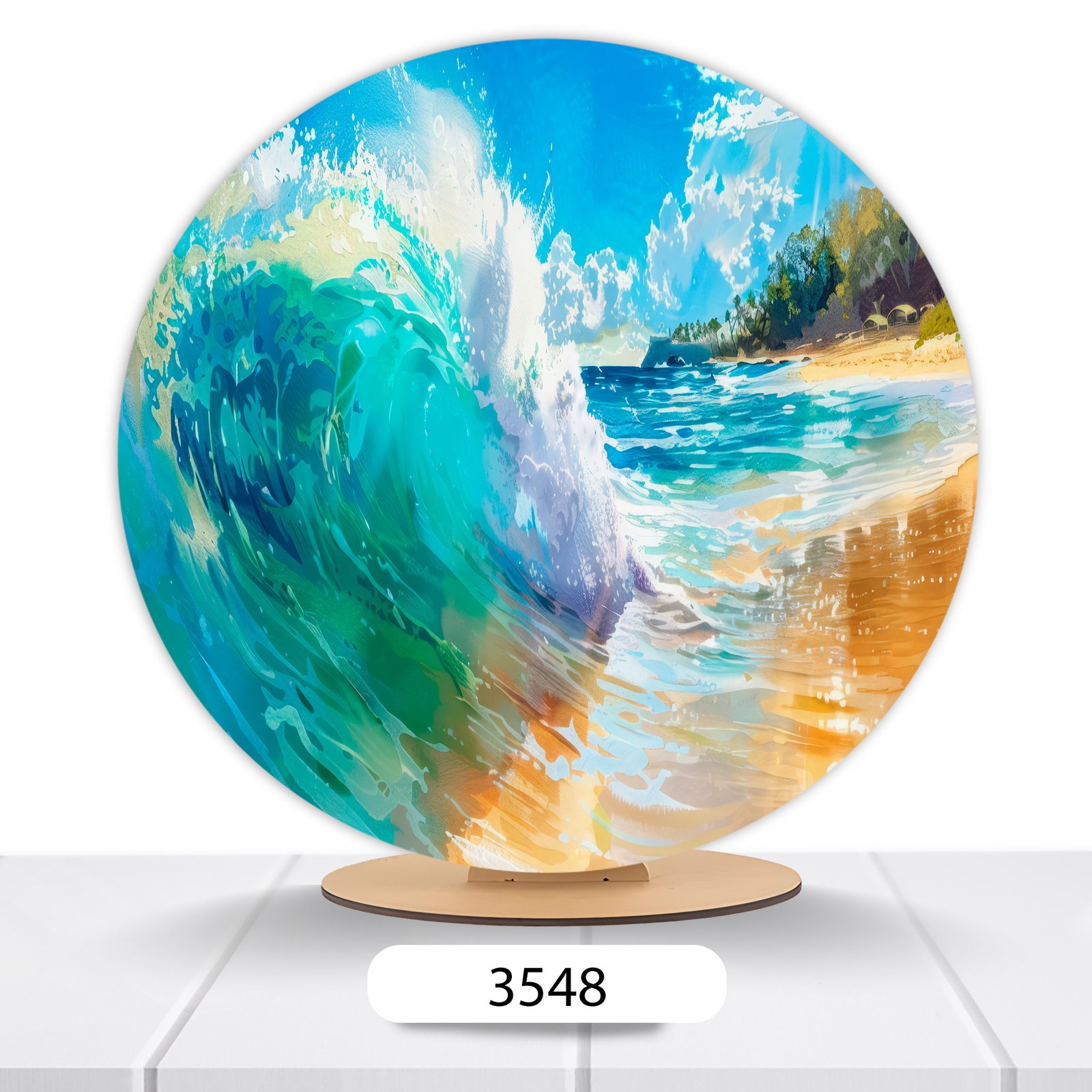 Painel Redondo Praia 50x50cm - Imagem 7