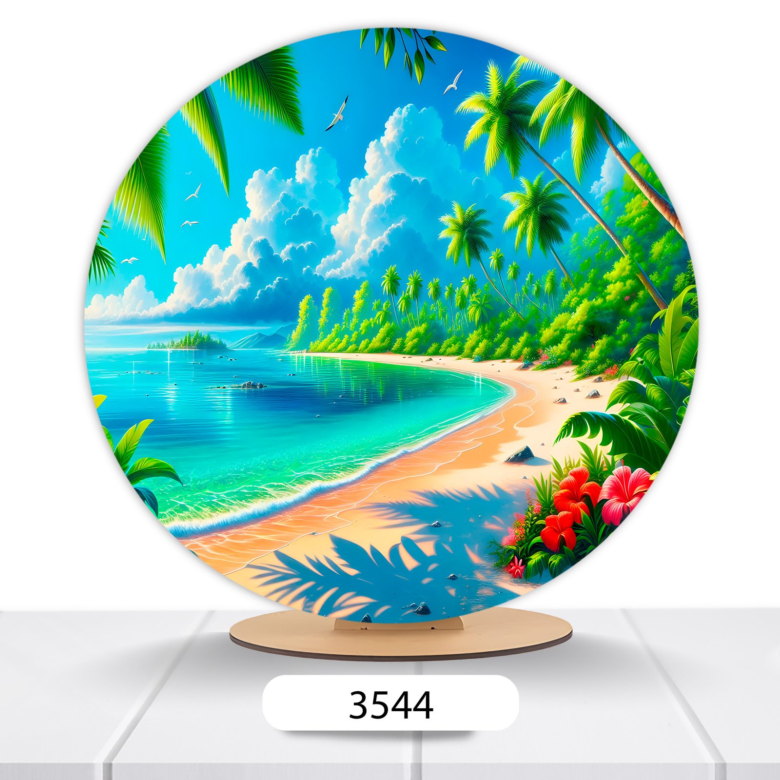 Painel Redondo Praia 50x50cm - Imagem 3