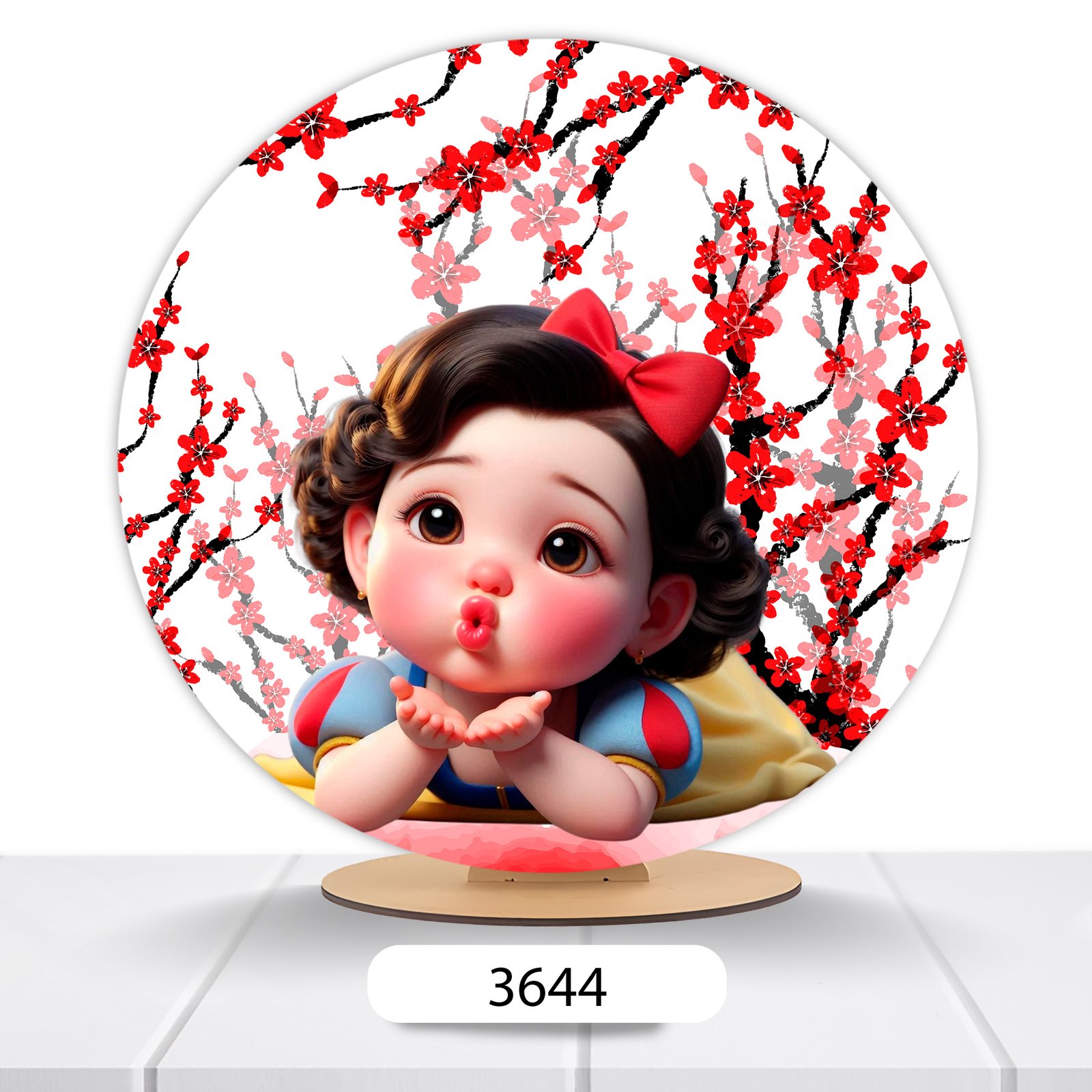 Painel Redondo Branca De Neve 50x50cm - Imagem 19