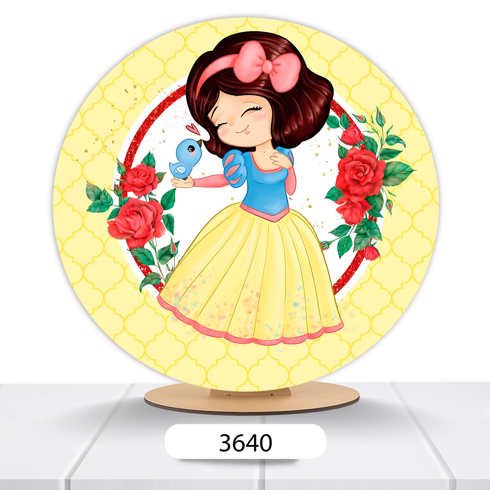 Painel Redondo Branca De Neve 50x50cm - Imagem 15