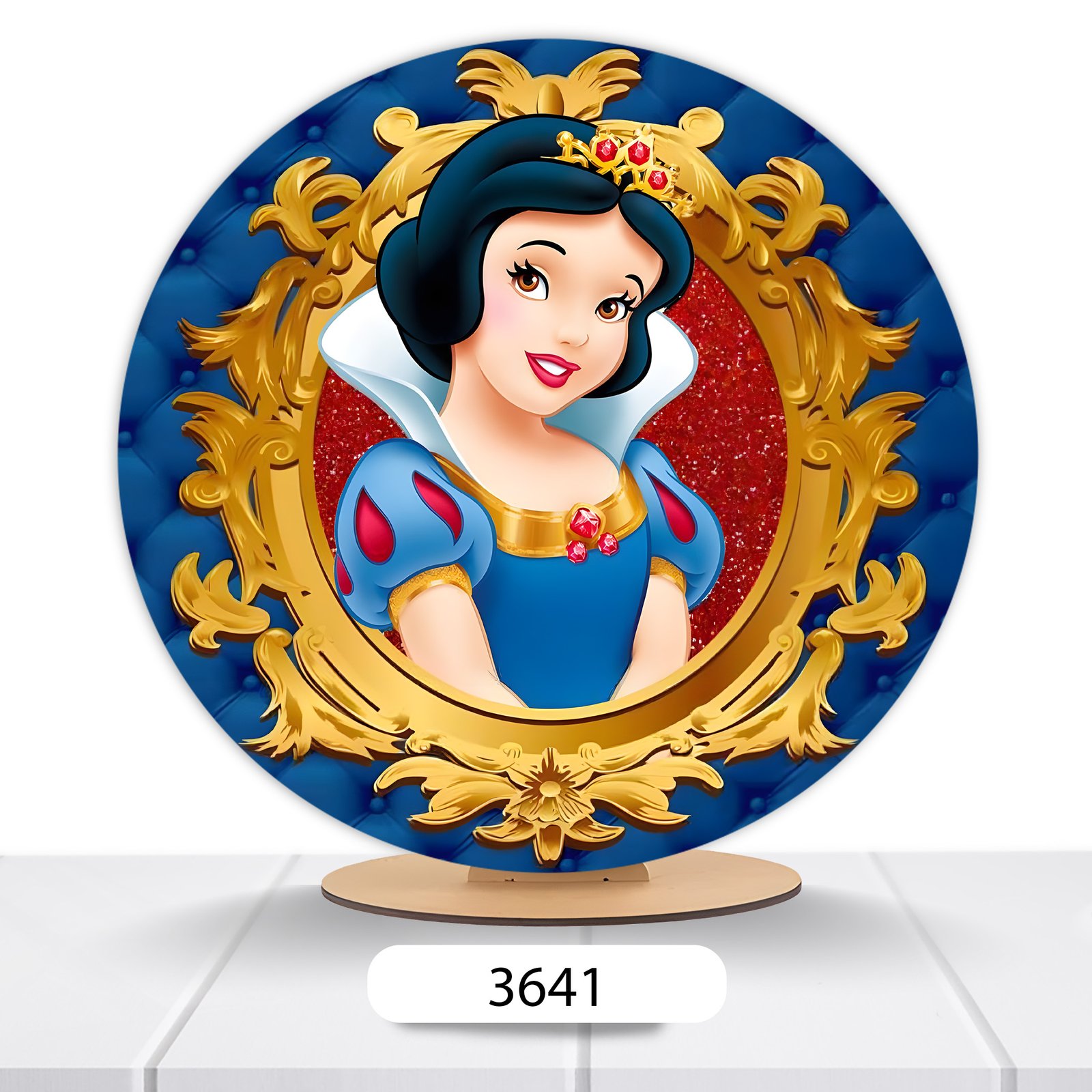 Painel Redondo Branca De Neve 50x50cm - Imagem 16
