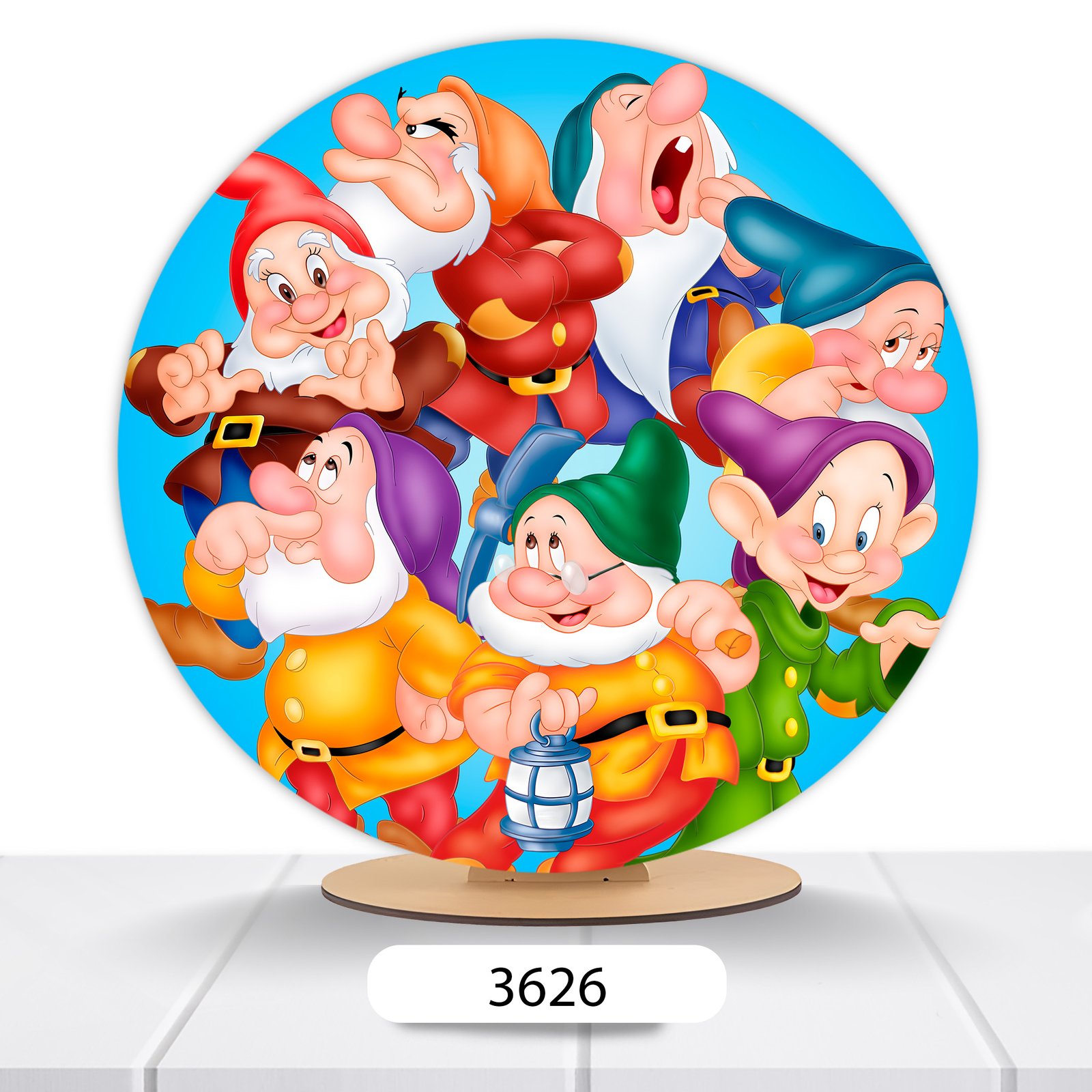 Painel Redondo Branca De Neve 50x50cm