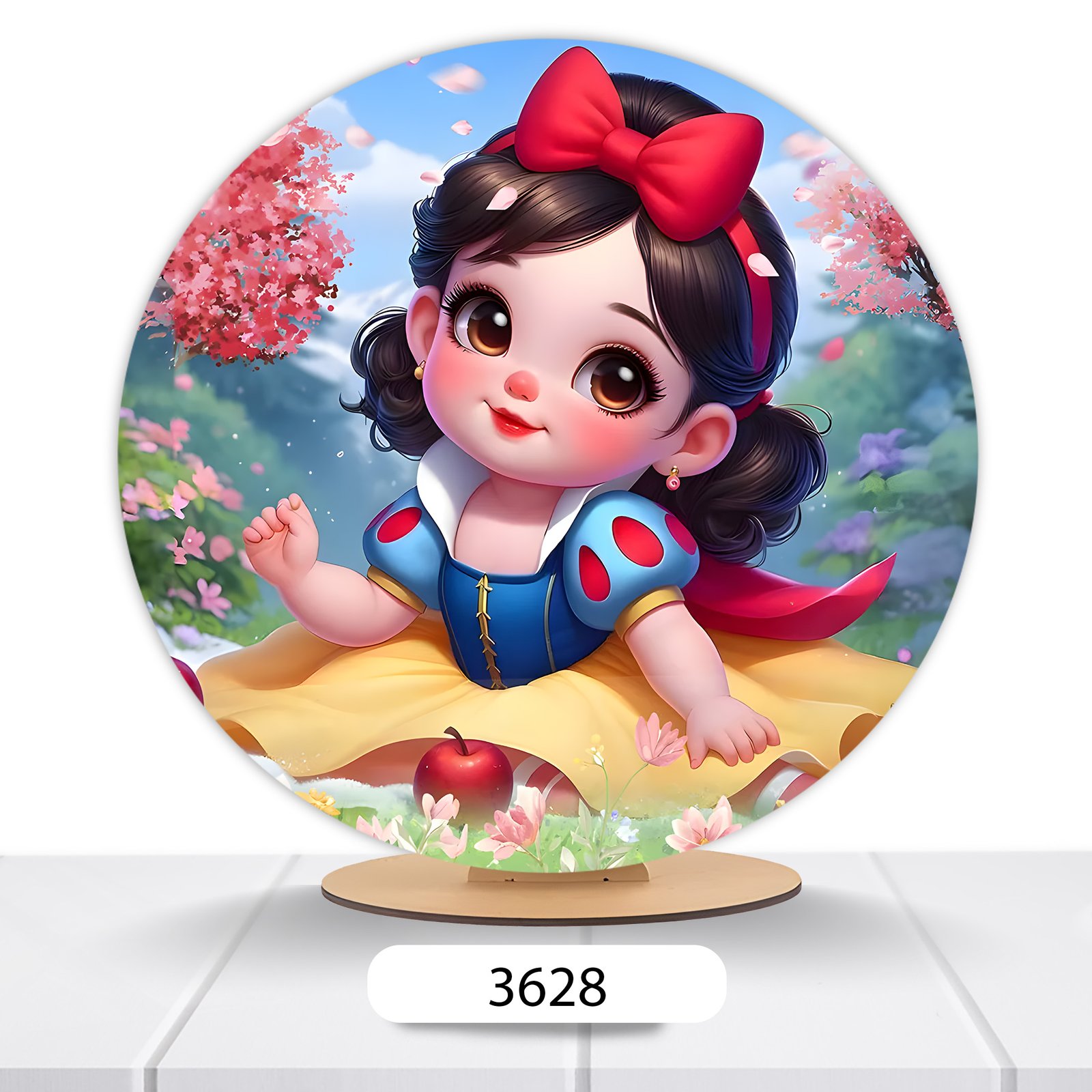 Painel Redondo Branca De Neve 50x50cm - Imagem 3