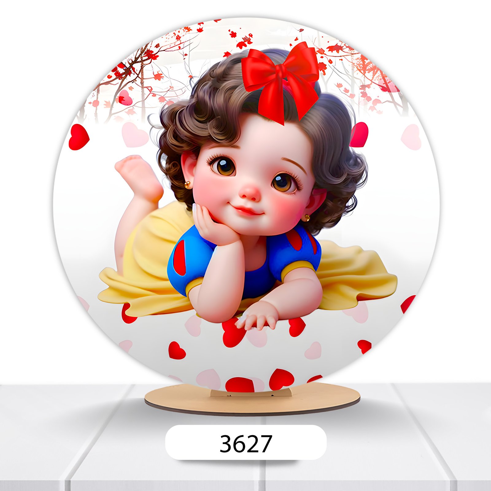 Painel Redondo Branca De Neve 50x50cm - Imagem 2