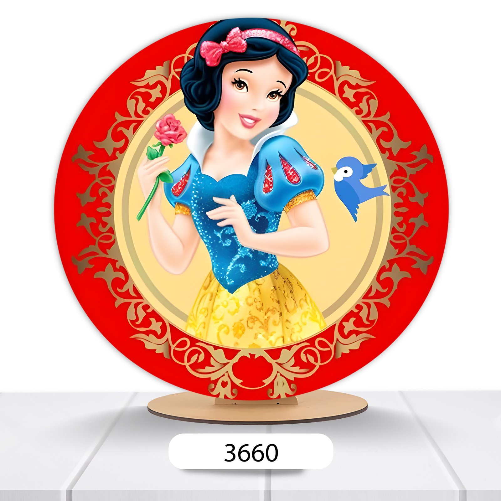 Painel Redondo Branca De Neve 50x50cm - Imagem 16