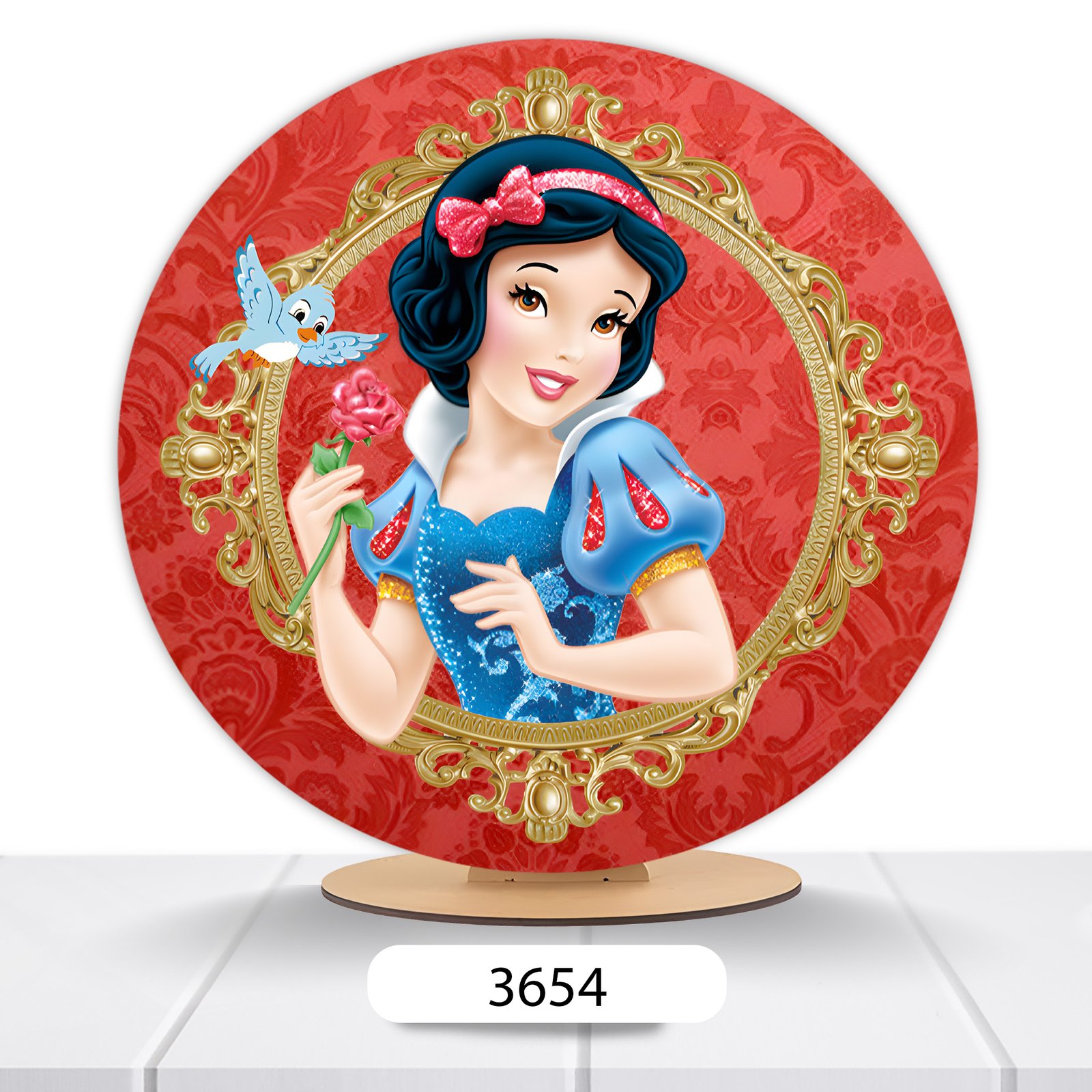 Painel Redondo Branca De Neve 50x50cm - Imagem 10