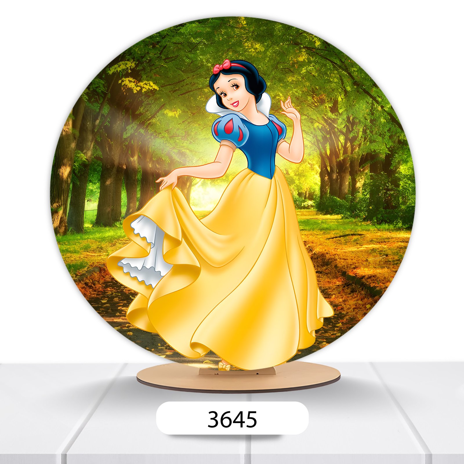 Painel Redondo Branca De Neve 50x50cm