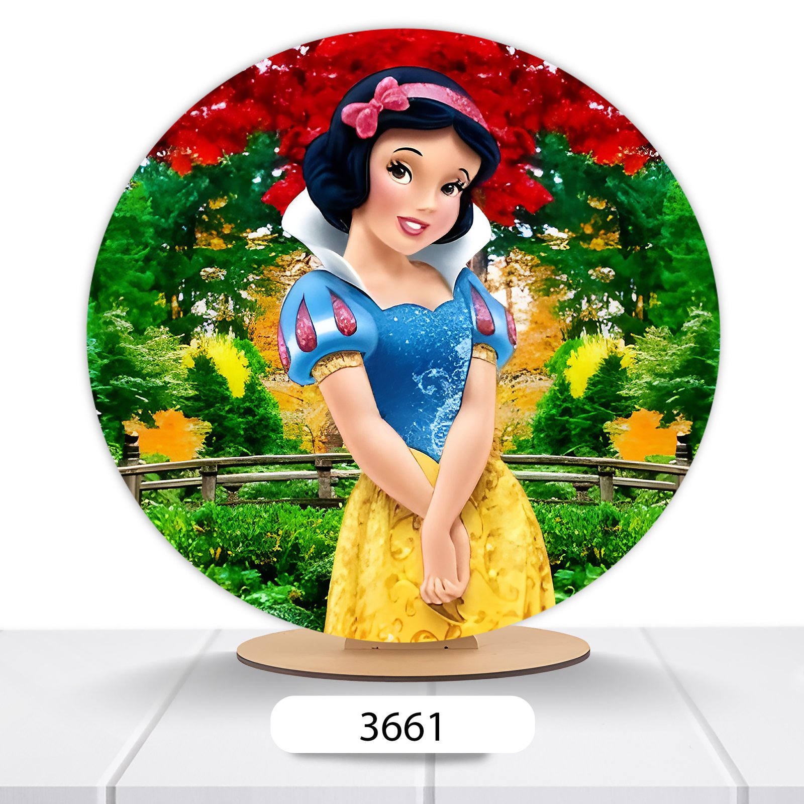 Painel Redondo Branca De Neve 50x50cm - Imagem 17