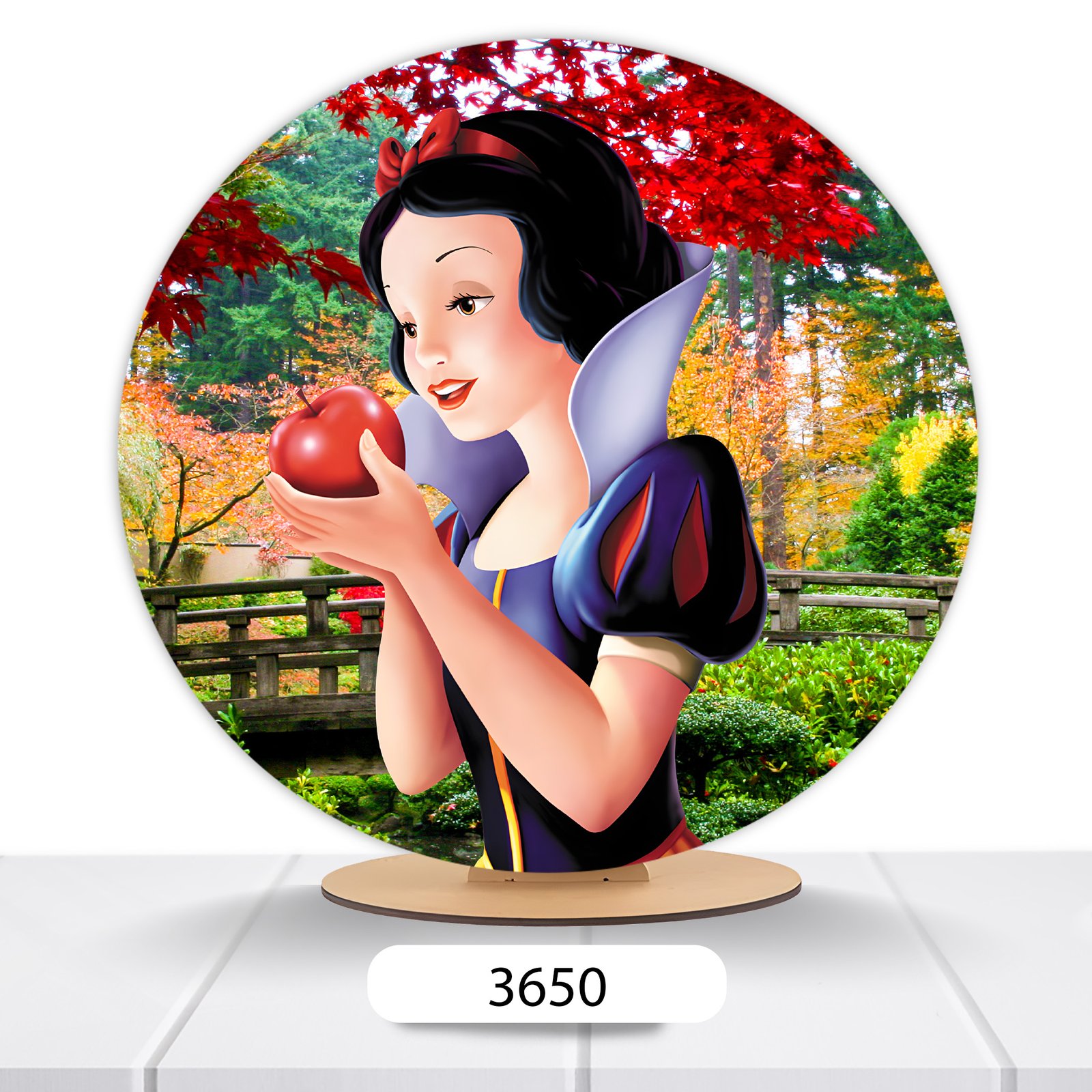Painel Redondo Branca De Neve 50x50cm - Imagem 6