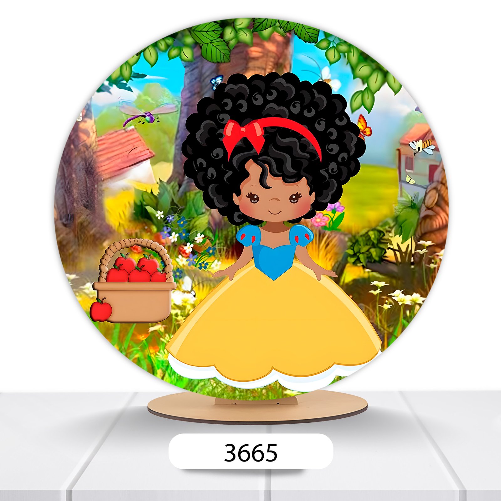 Painel Redondo Branca De Neve 50x50cm - Imagem 2