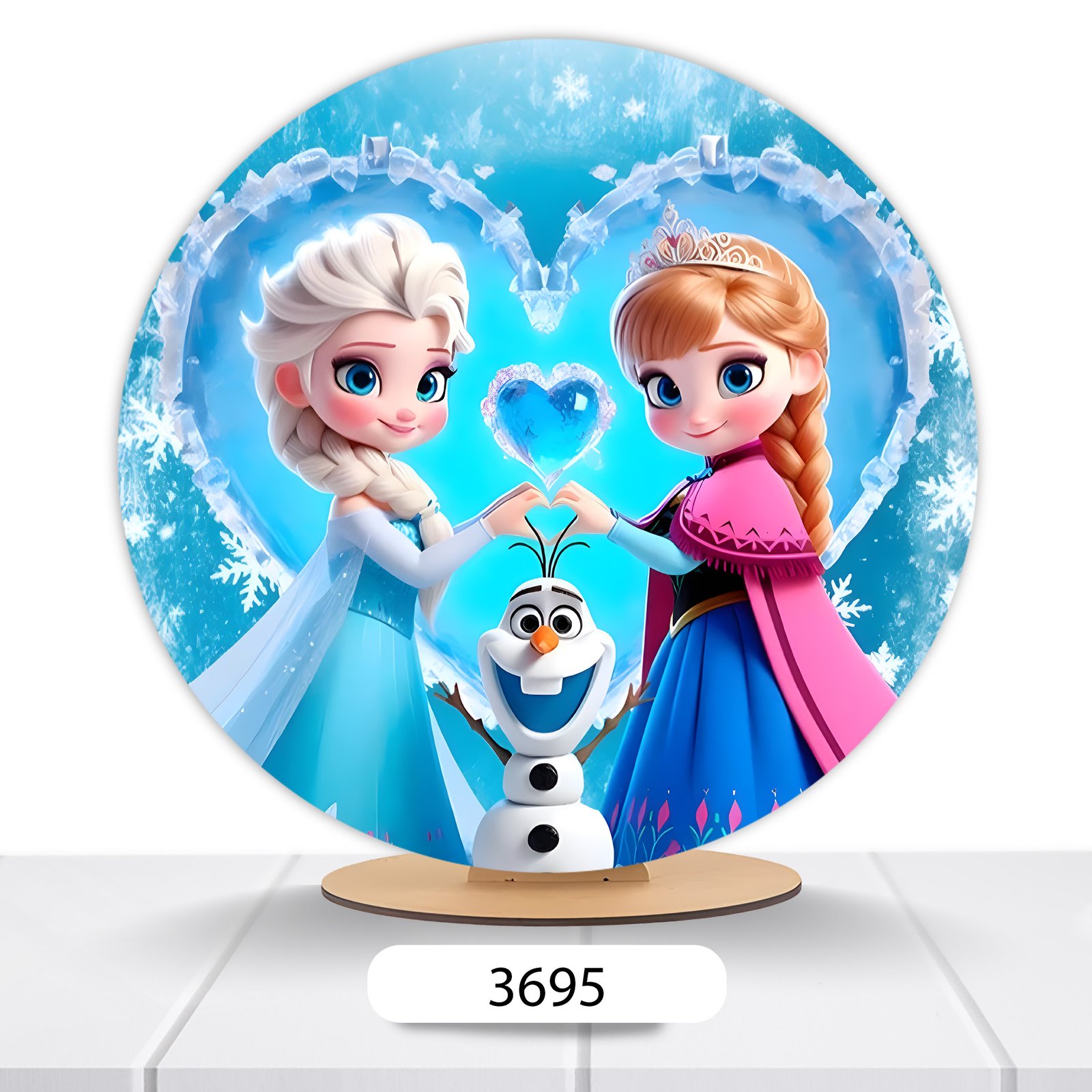 Painel Redondo Frozen 50x50cm - Imagem 7