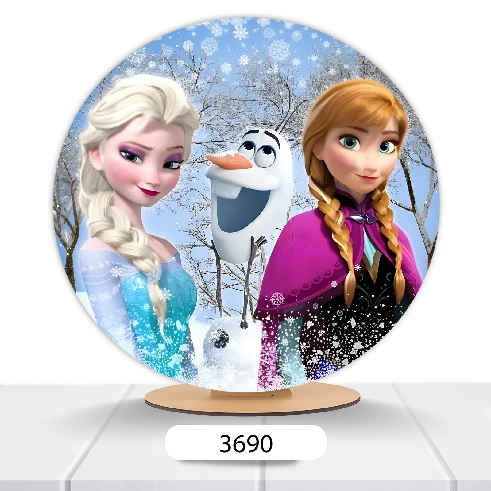 Painel Redondo Frozen 50x50cm - Imagem 2