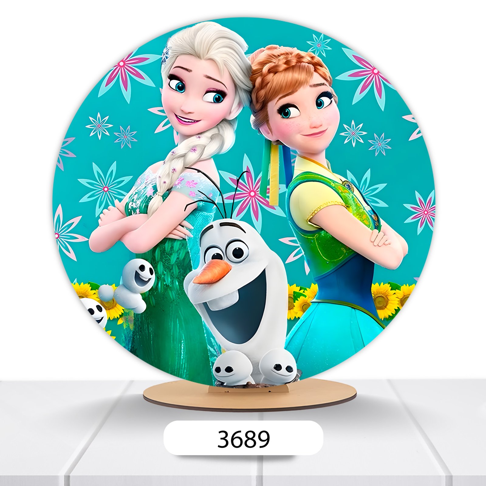 Painel Redondo Frozen 50x50cm