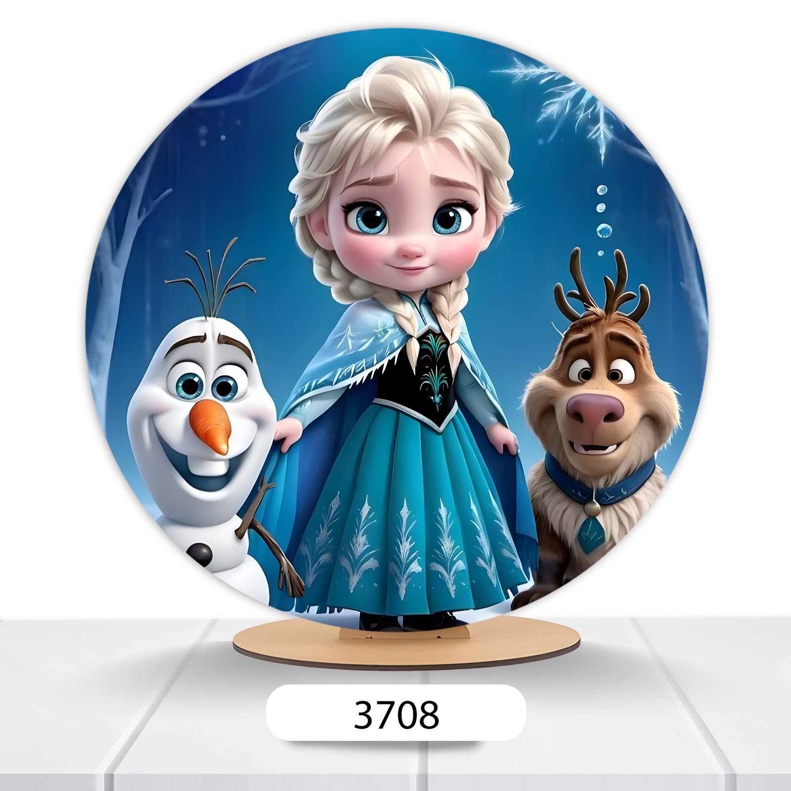 Painel Redondo Frozen 50x50cm