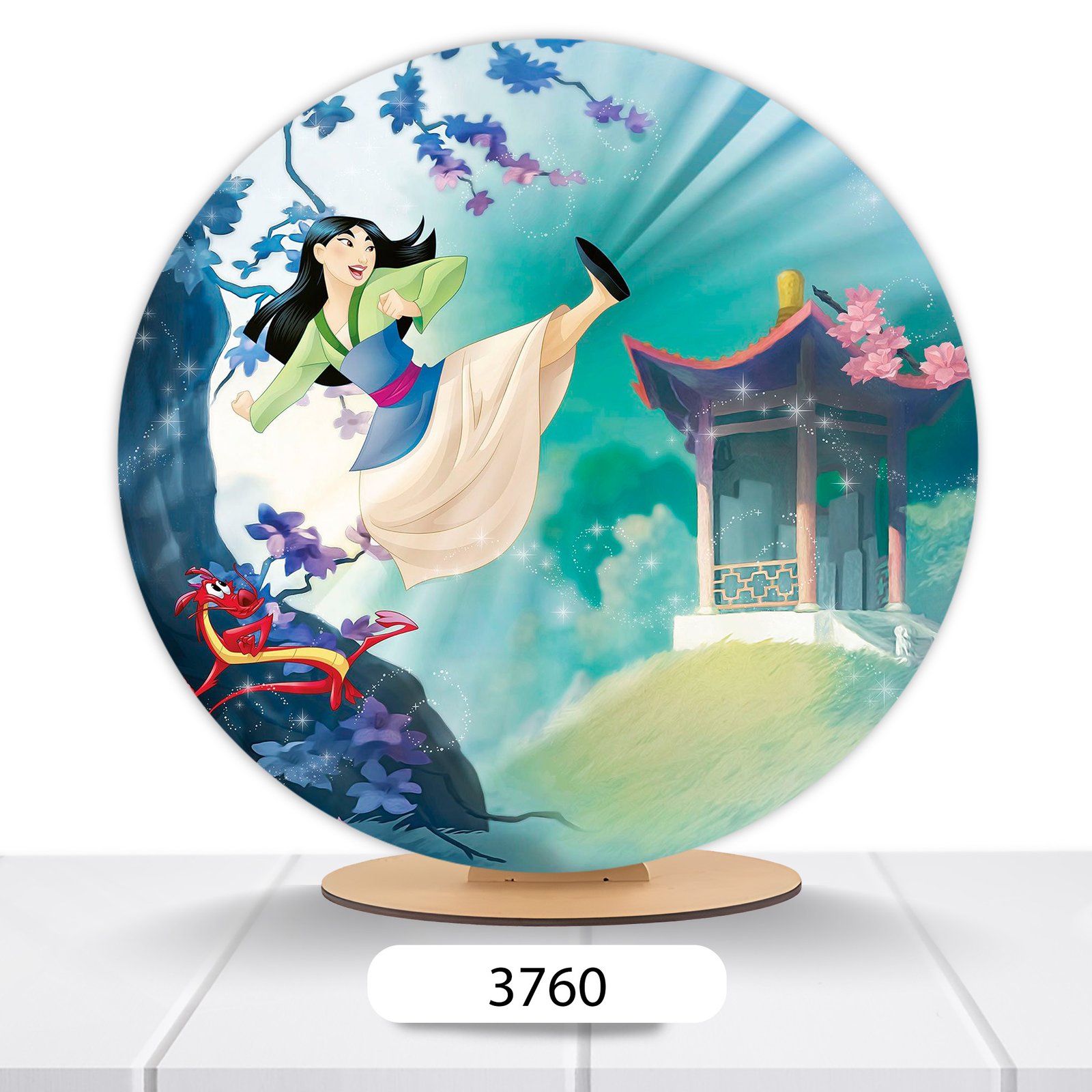 Painel Redondo Mulan 50x50cm